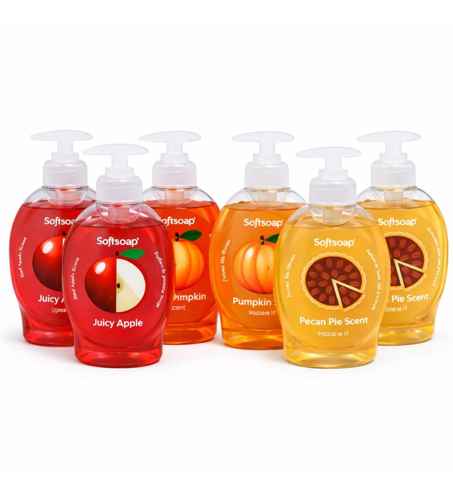 Limited Edition Fall Hand Soap with Pump | Apple Pumpkin & Pecan Pie Scents | Liquid Hand Soap for Kitchen & Bathroom | 6-Pack (6.25 fl oz Each) - Buy Online on GoSupps.com