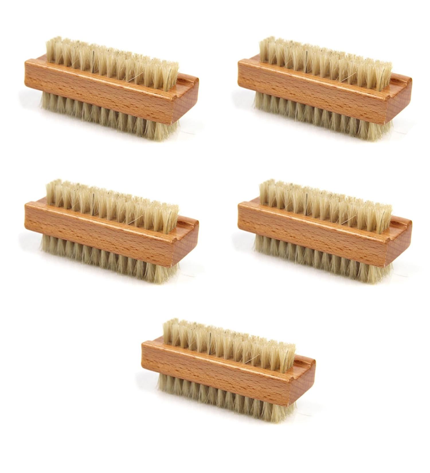 Omevett 5 Pcs Nail Brush Wooden Nail Cleaning Brushes Double Sided Nail Scrubber Hard Nailbrush Nail Scrubbing Brush Small Wood Nail Brush for Men Women Manicure Supplies - Buy Online on GoSupps.com