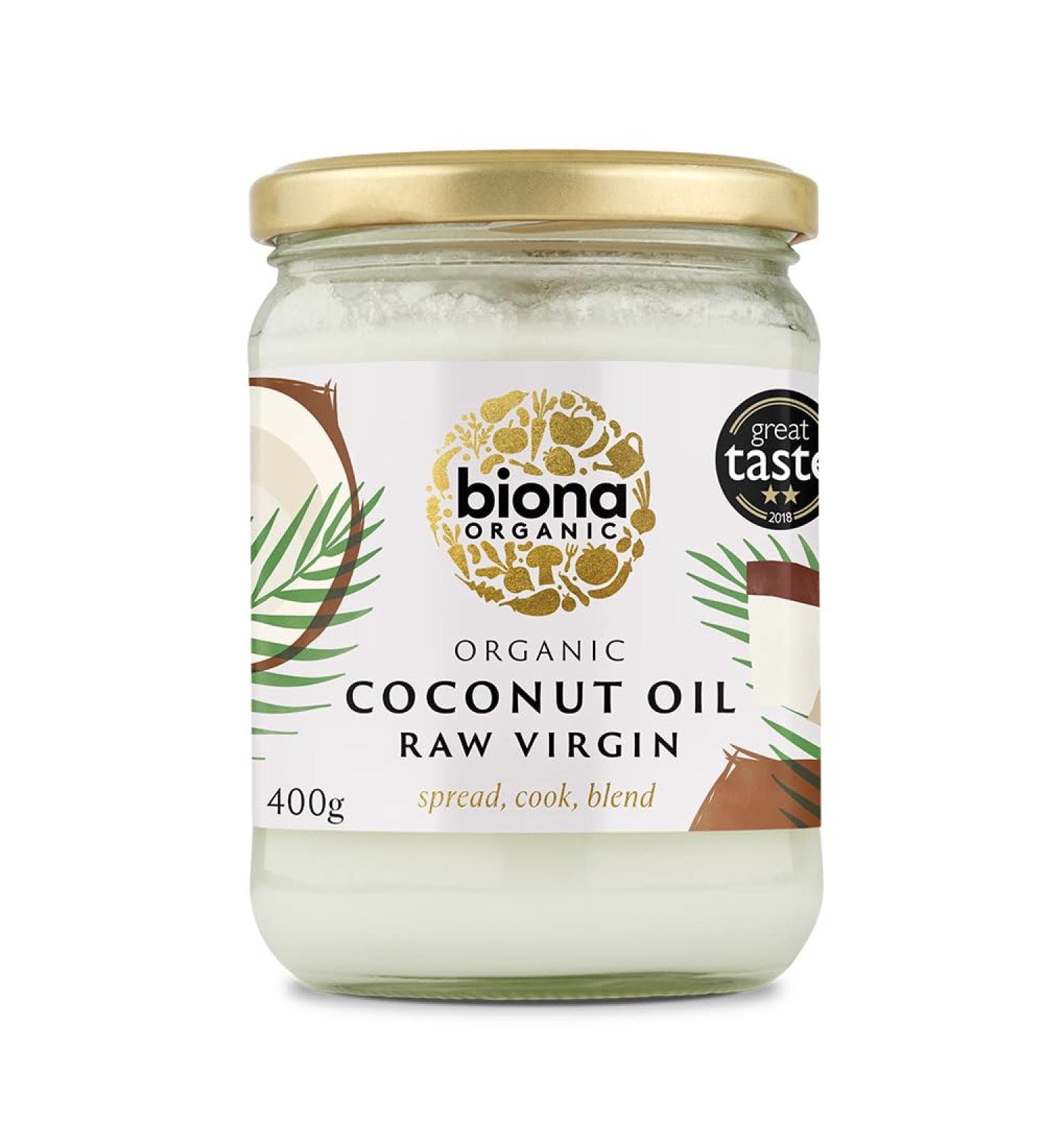 Biona Organic Coconut Virgin Oil Raw 400g Coconut 400 g (Pack of 1)