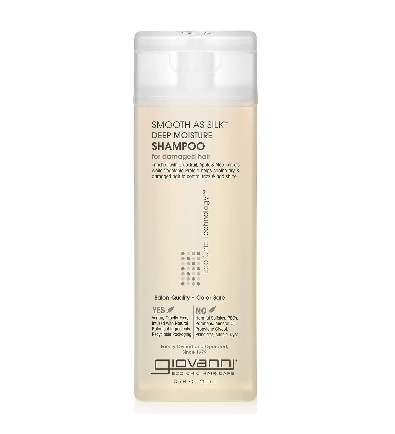 GIOVANNI Eco Chic Smooth as Silk Deep Moisture Shampoo - 8.5 oz | Vegan Moisturizing & Sulfate-Free - Buy Internationally - Buy Online on GoSupps.com