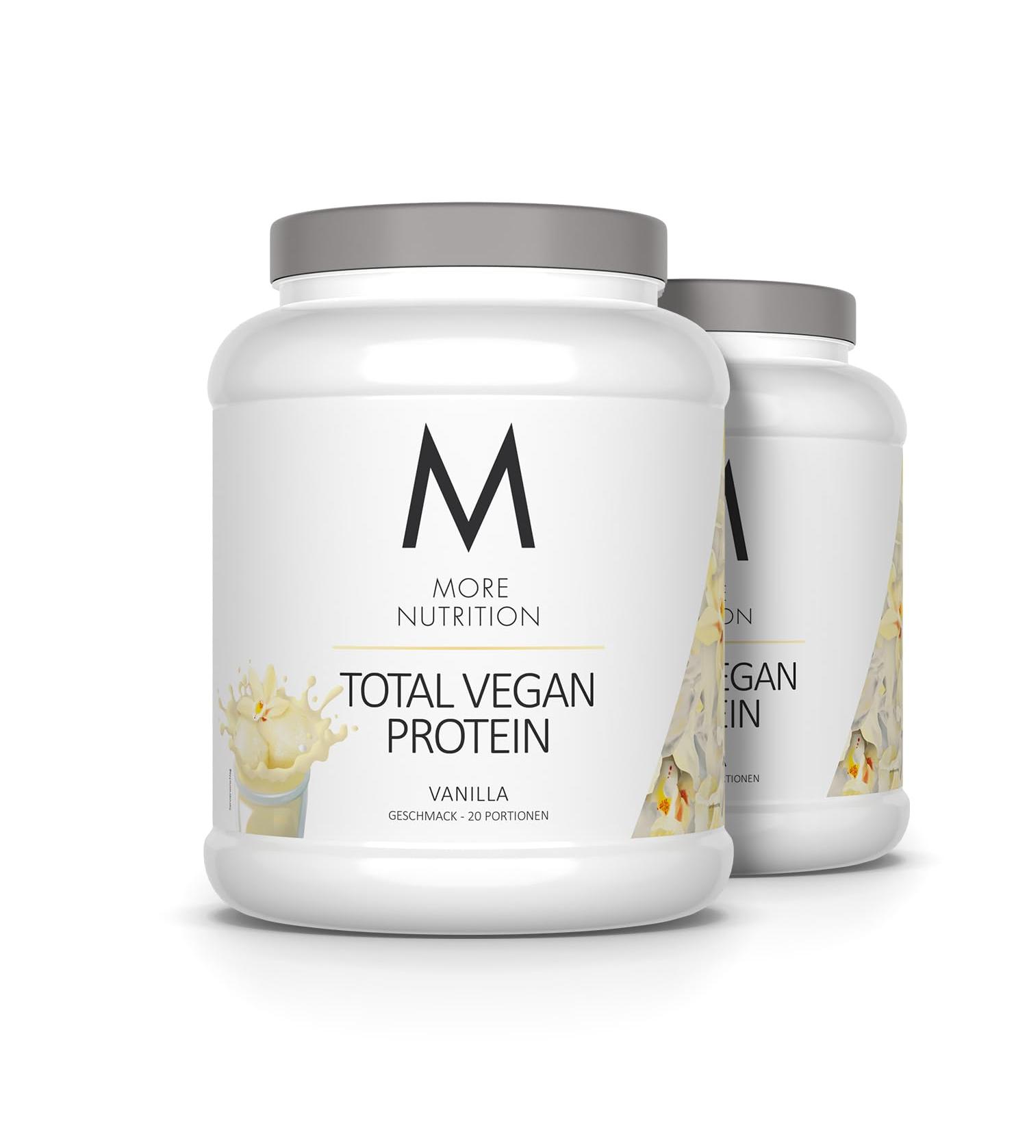 Buy MORE NUTRITION Total Vegan Protein - Vanilla | 2x600g Pack | International Shipping Available - Buy Online on GoSupps.com