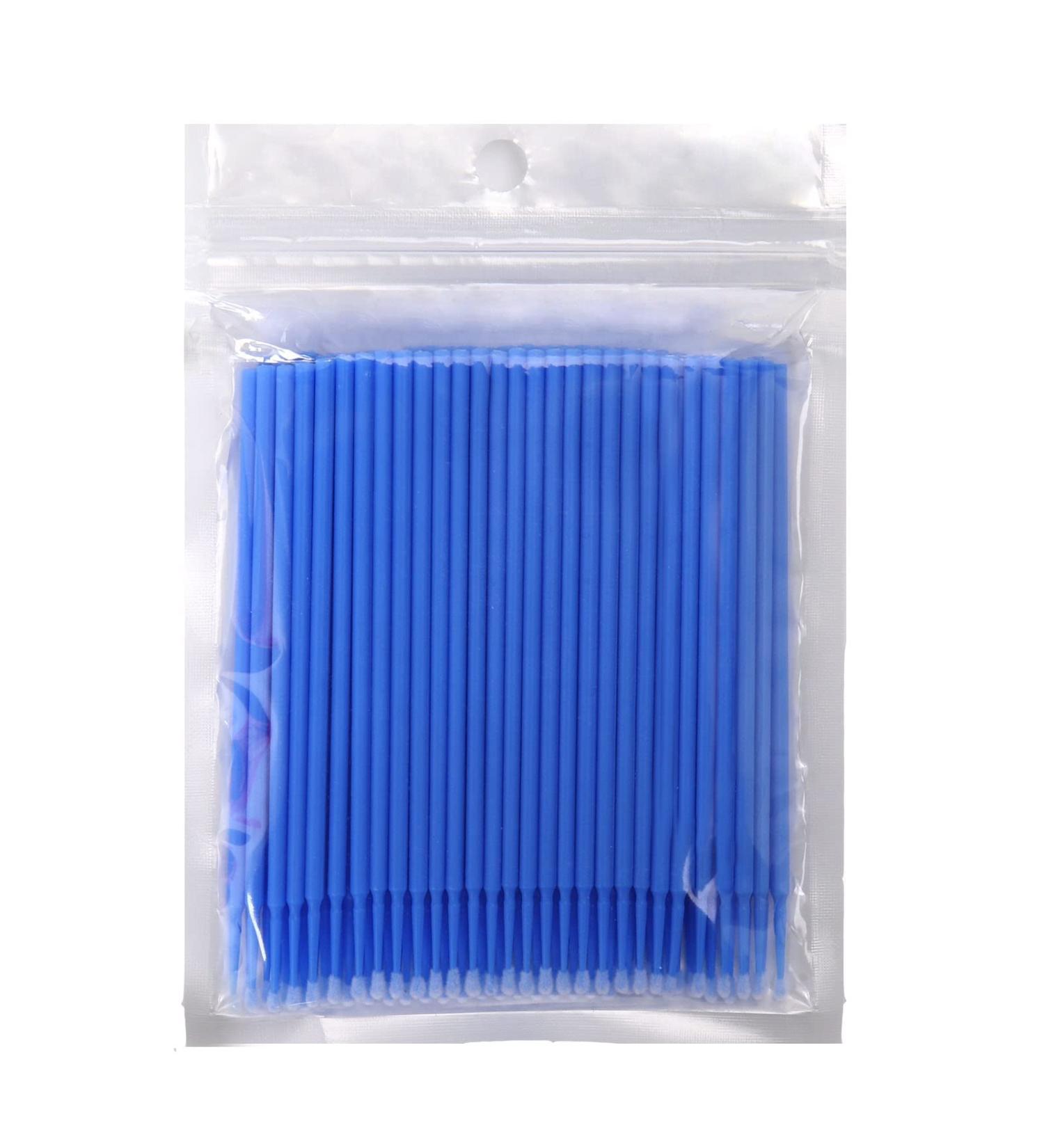 200 Blue Micro Applicator Brushes for Eyelash Extensions - Disposable Eyelash Swabs for Mascara & Makeup Application - Buy Online on GoSupps.com