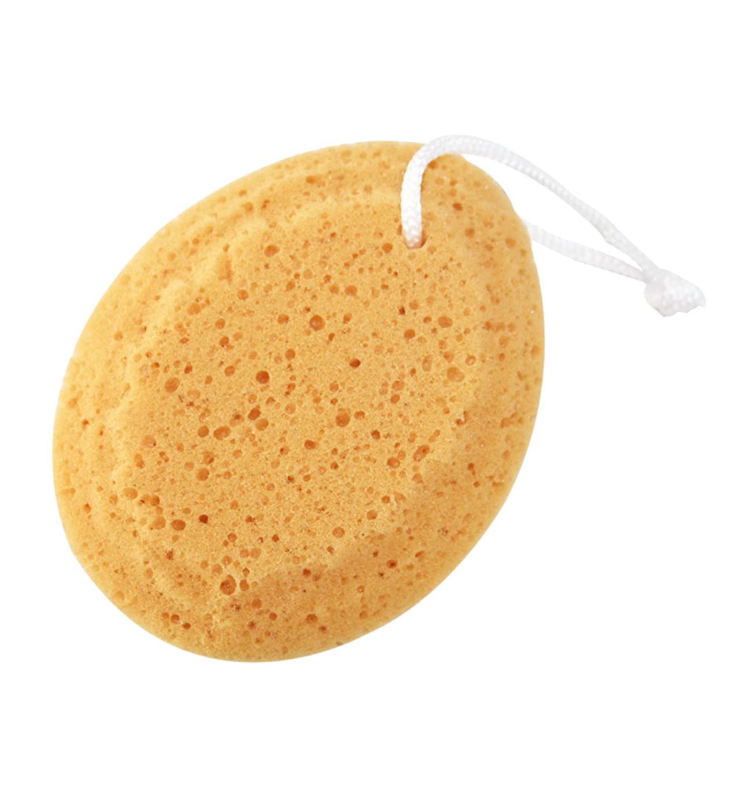 GLSTOY 5 Pcs Natural Loofah Bath Sponge Set | Exfoliating Foam Sea Sponge for Body Shower | Bath Products Towel Ball - 14.5x11.5cm - Buy Online on GoSupps.com