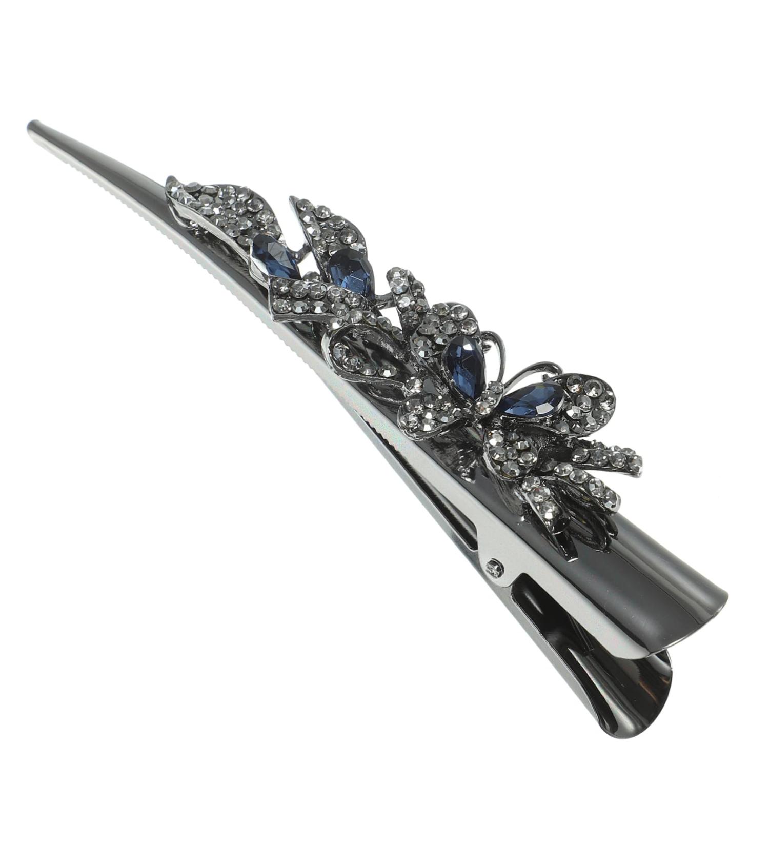minkissy Retro Large Rhinestone Metal Horn Clip Headdress Duckbill Clip Crystal Hair Accessories (style Four Clips Alligator Hair Clips Rhinestone Hair Clips Crystal Blue Hair Bling - Buy Online on GoSupps.com