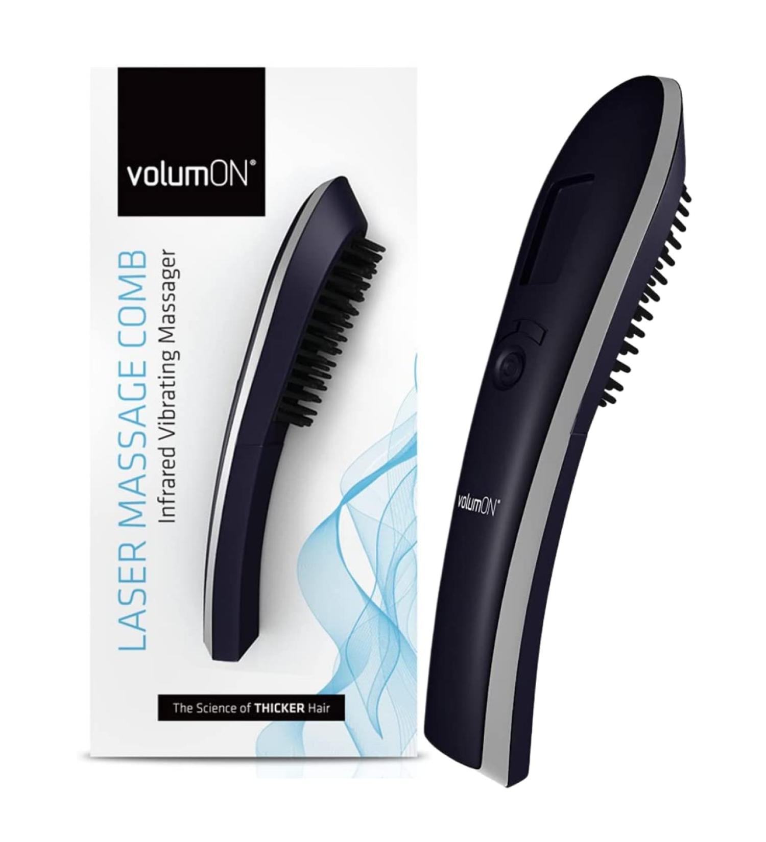 Hair Growth Brush VOLUMON Hair Growth Treatment Laser Device to Help Prevent Further Hair Loss and Promote Hair Regrowth - Infrared Vibrating Massager with LCD Display for Men & Women - Buy Online on GoSupps.com