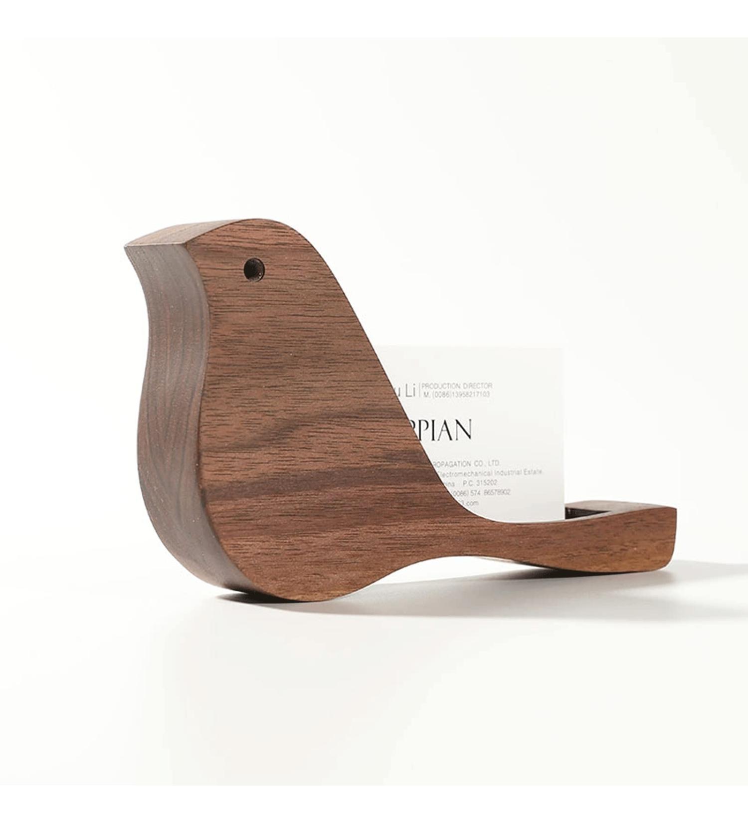 Business Card Holder Small Bird Card Wooden Business Card Case Creative Exhibition Male and Female Front Desk Horizontal Storage Rack Business Card Display Stand (Color : 1) - Buy Online on GoSupps.com