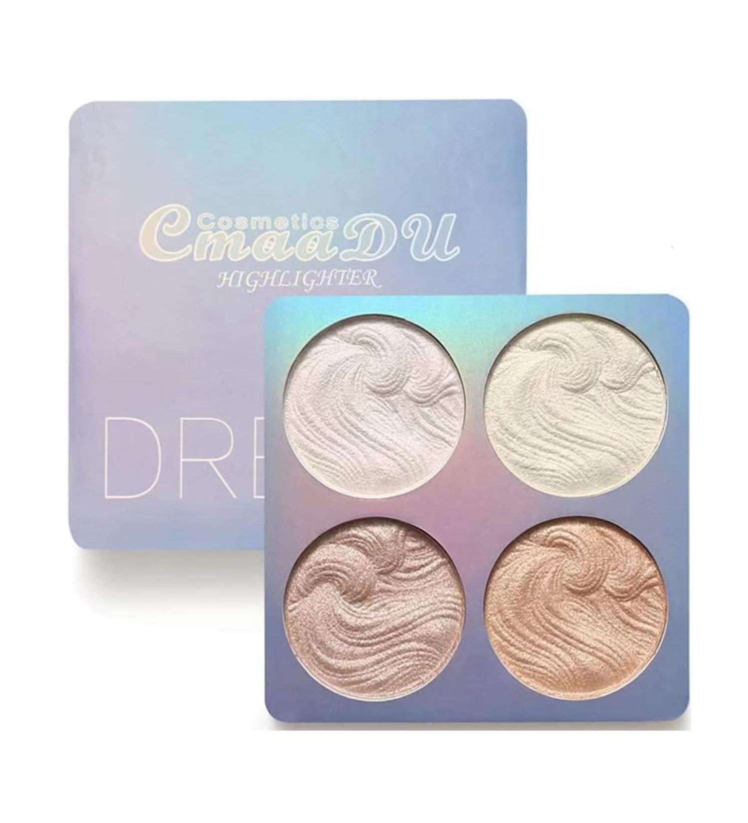 Shimmer Highlighter Powder Palette - Long Lasting, Waterproof Glow Bronzer - Face Makeup Illuminator - Buy Online on GoSupps.com
