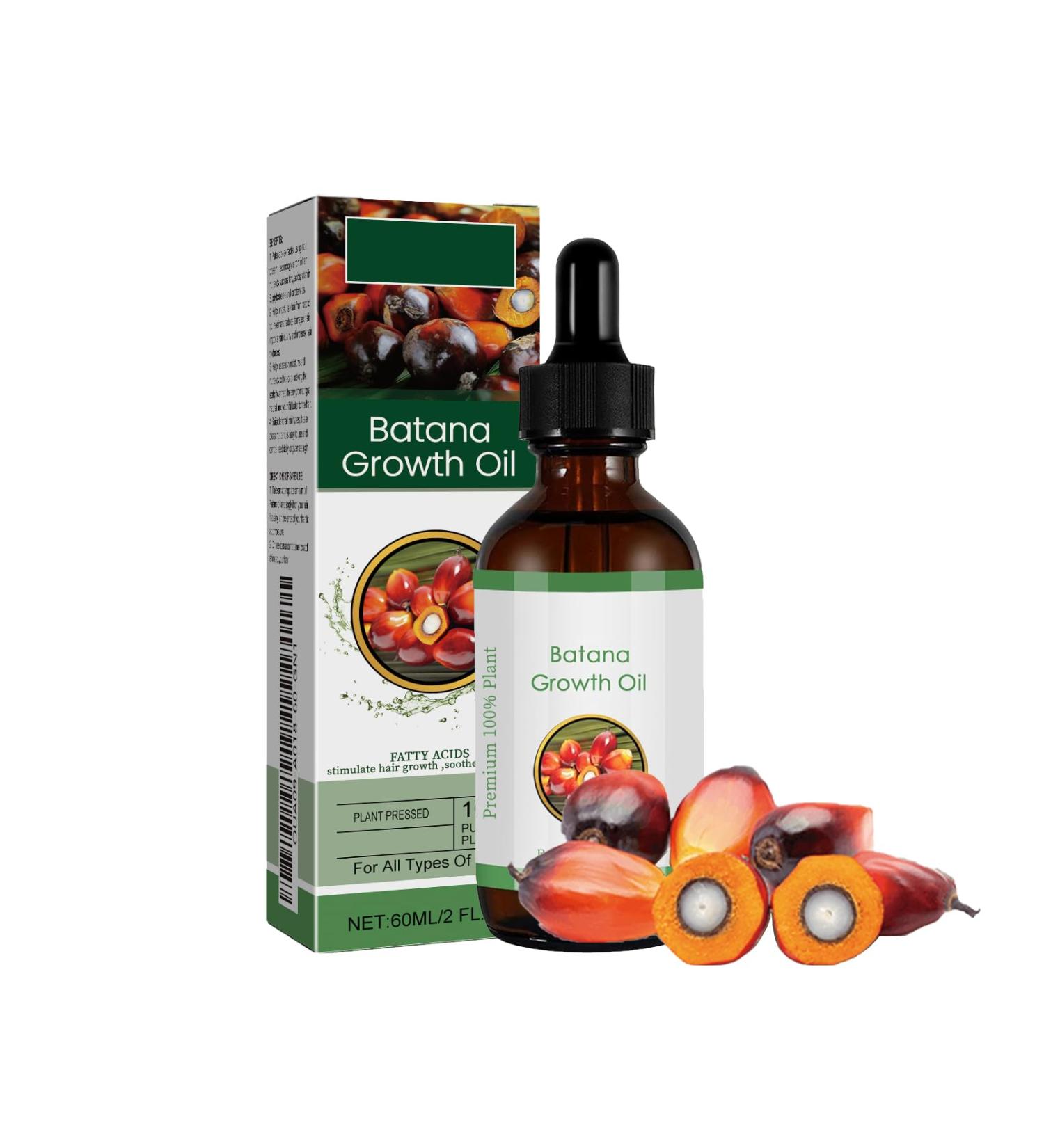 Batana Oil Organic for Healthy Hair 60ml Hair Growth Oil Strengthening and Thickening Hair Repair Damaged Hair Nourishes Scalp Natural Raw Batana Hair Oil for Women and Men - Buy Online on GoSupps.com
