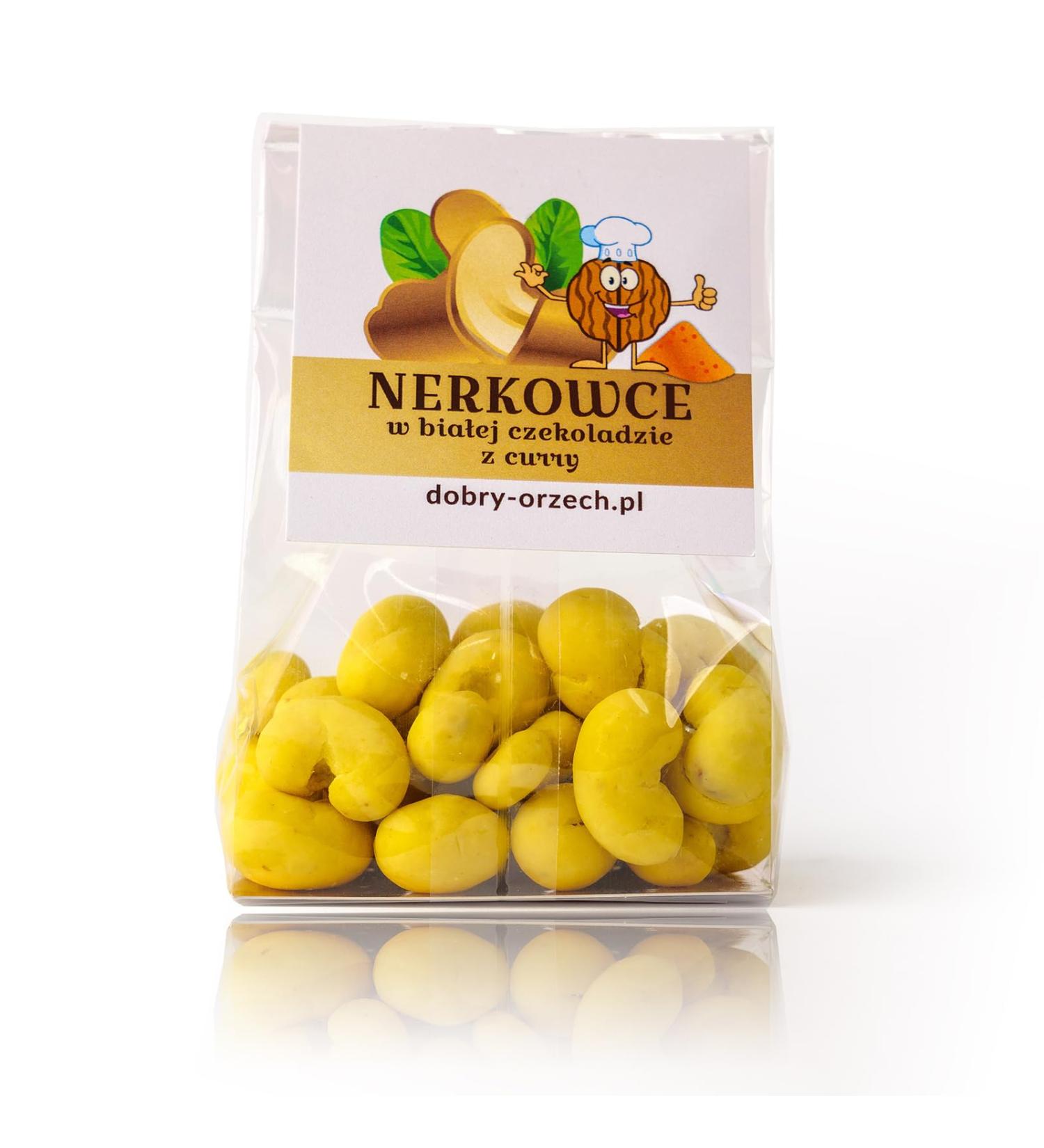 Manufaktura Dobry Orzech White chocolate cashew nuts with curry and mango