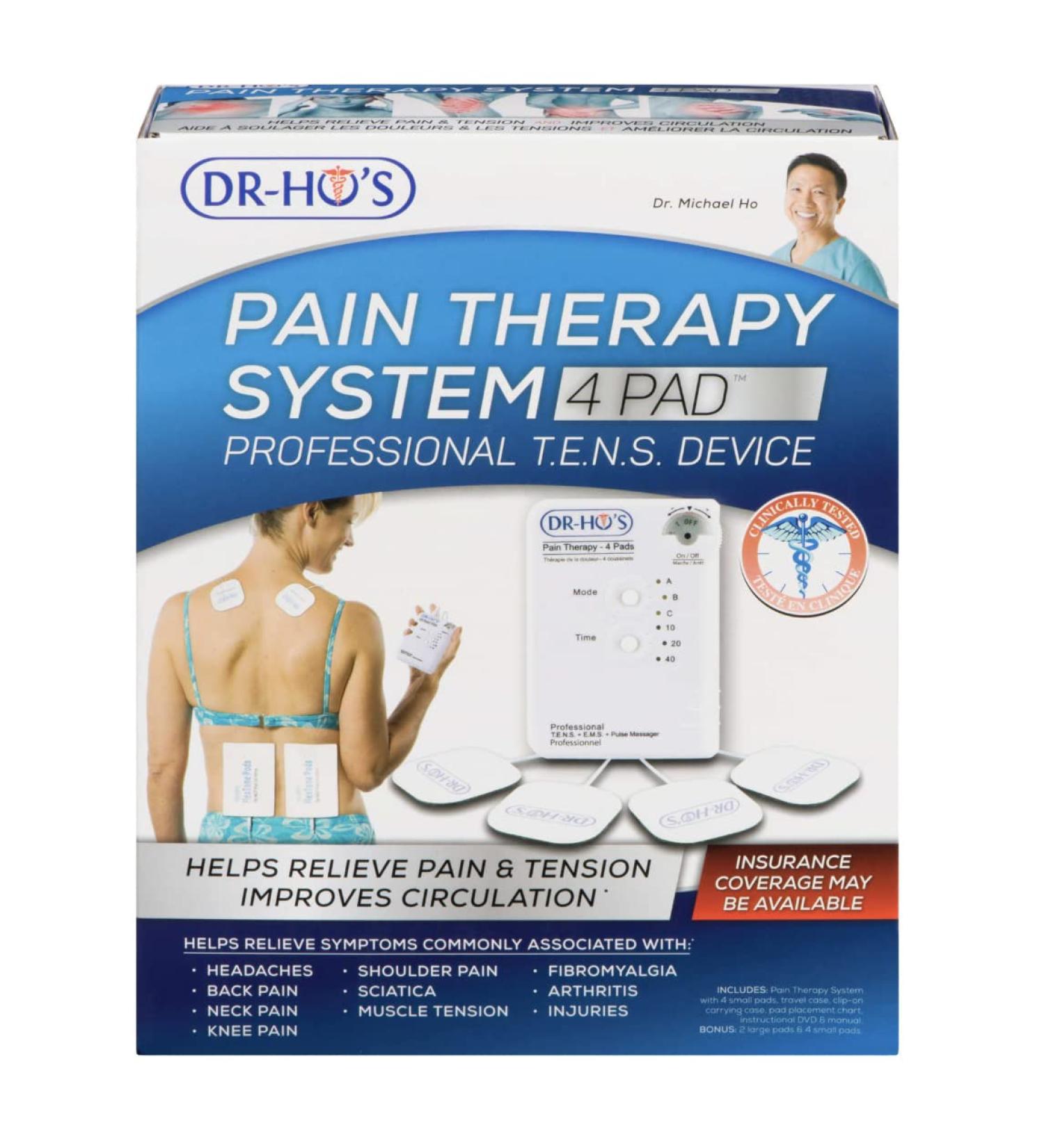DR HO'S Pain Therapy System 4 PAD Professional T.E.N.S. Device - Buy Online on GoSupps.com