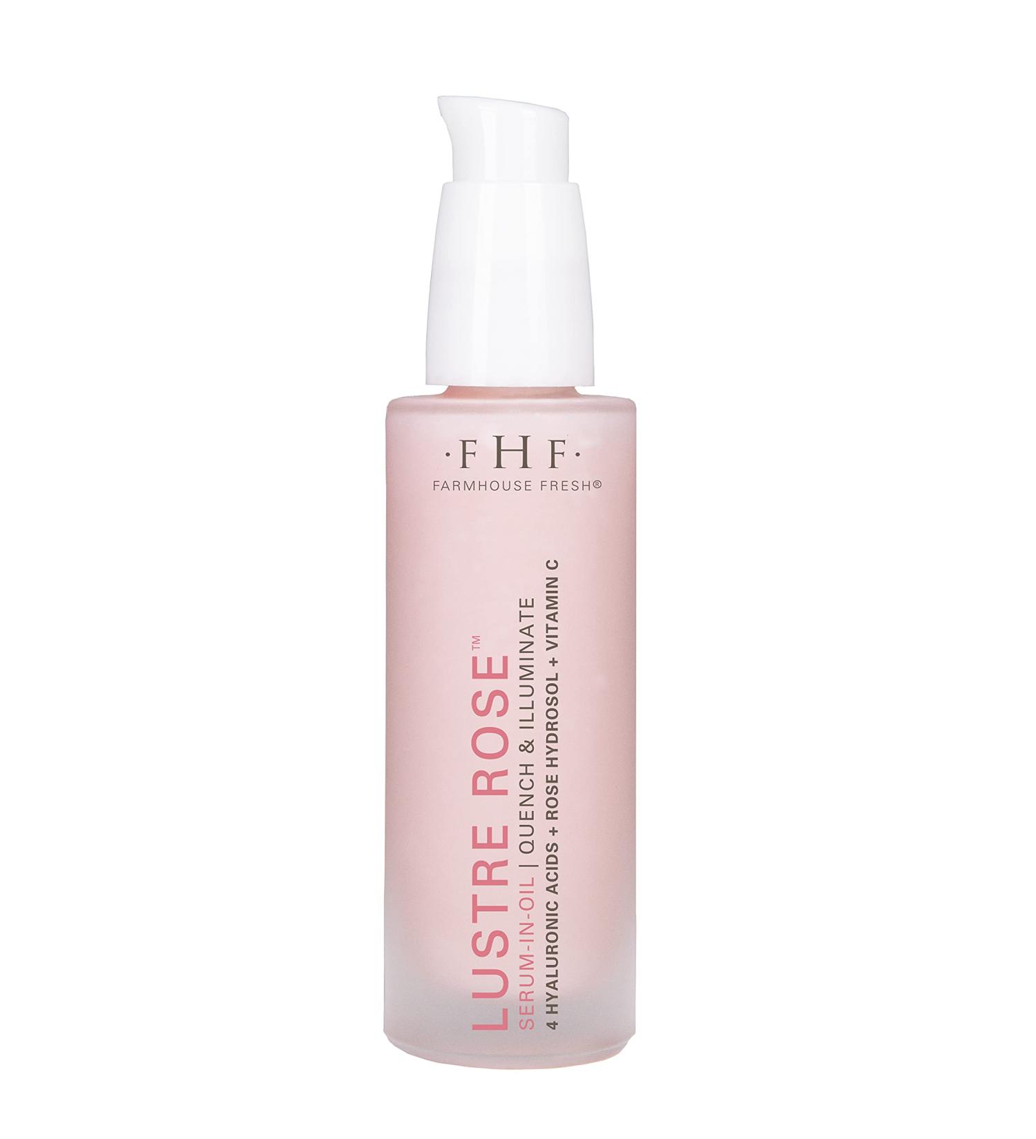 FarmHouse Fresh Lustre Rose Facial Serum-in-Oil 1 fl. oz. - Hydrating Rose Oil Serum - Buy Online on GoSupps.com