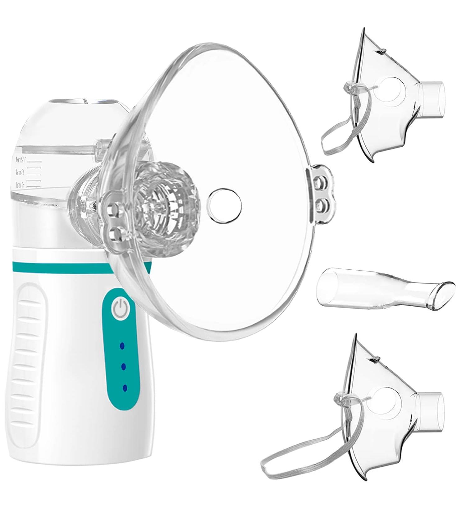 Portable Nebulizer with 3 Adjustable Speed  for Adults and Kids  Handheld Nebulizer for Breathing Problems  with Automatic-Cleaning  Laser Ultrafine Mesh Making  Effective for Home use - Buy Online on GoSupps.com