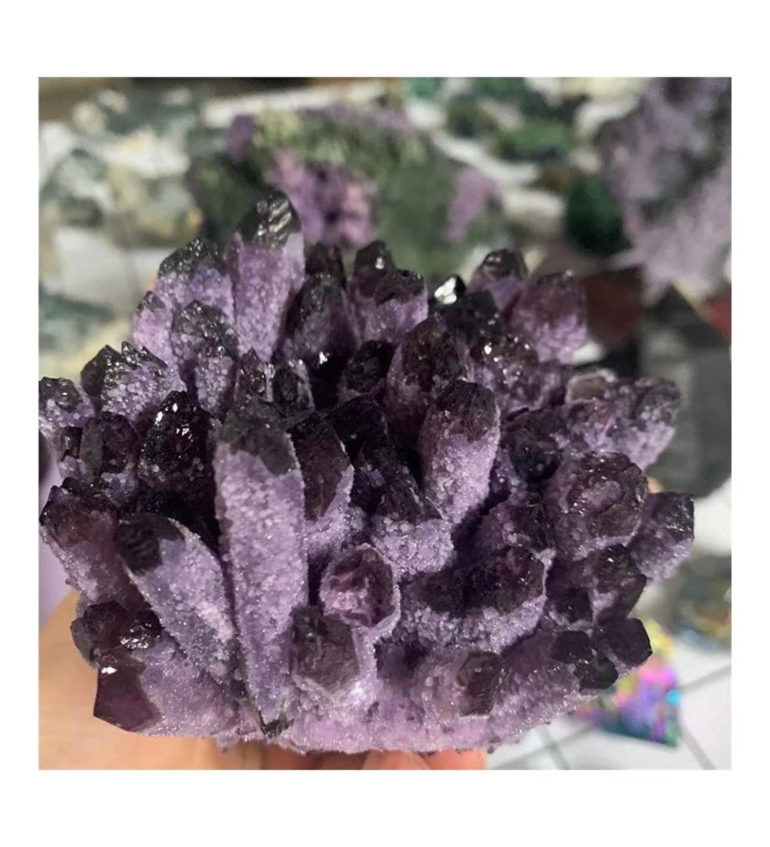 Crystal Natural Crystal Amethyst Clusters of raw Stone specimens for Home Draw yuebang Stone Mineral Specimen (Color : Purple Size : 900-1000g) 900-1000g Purple - Buy Online on GoSupps.com