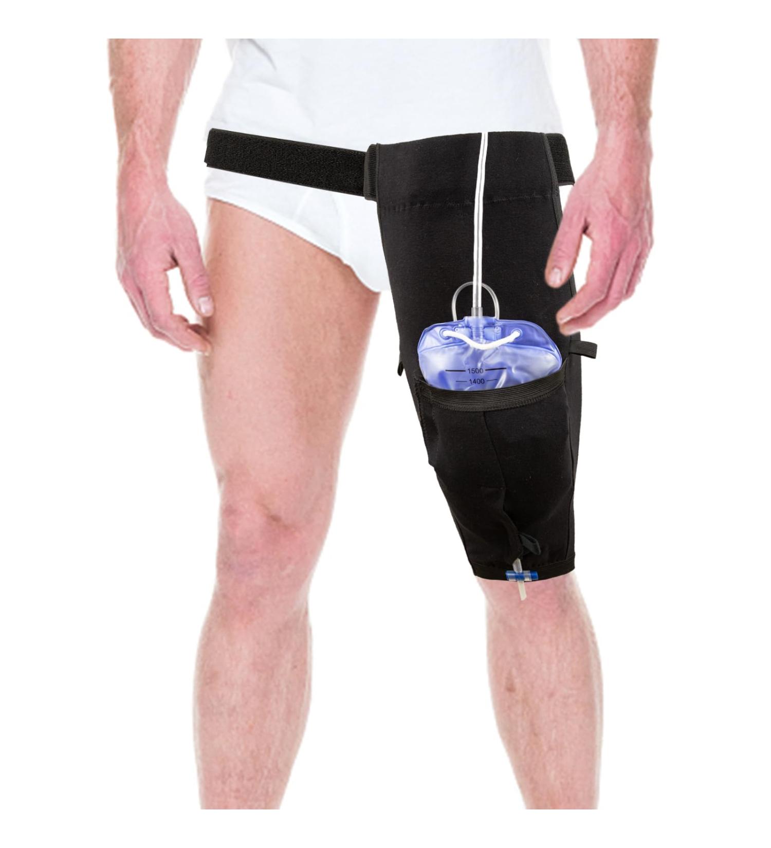 Premium Catheter Leg Bag Holder - Cotton Urinary Drainage Sleeve for X-Large Comfort & Support - Buy Online on GoSupps.com