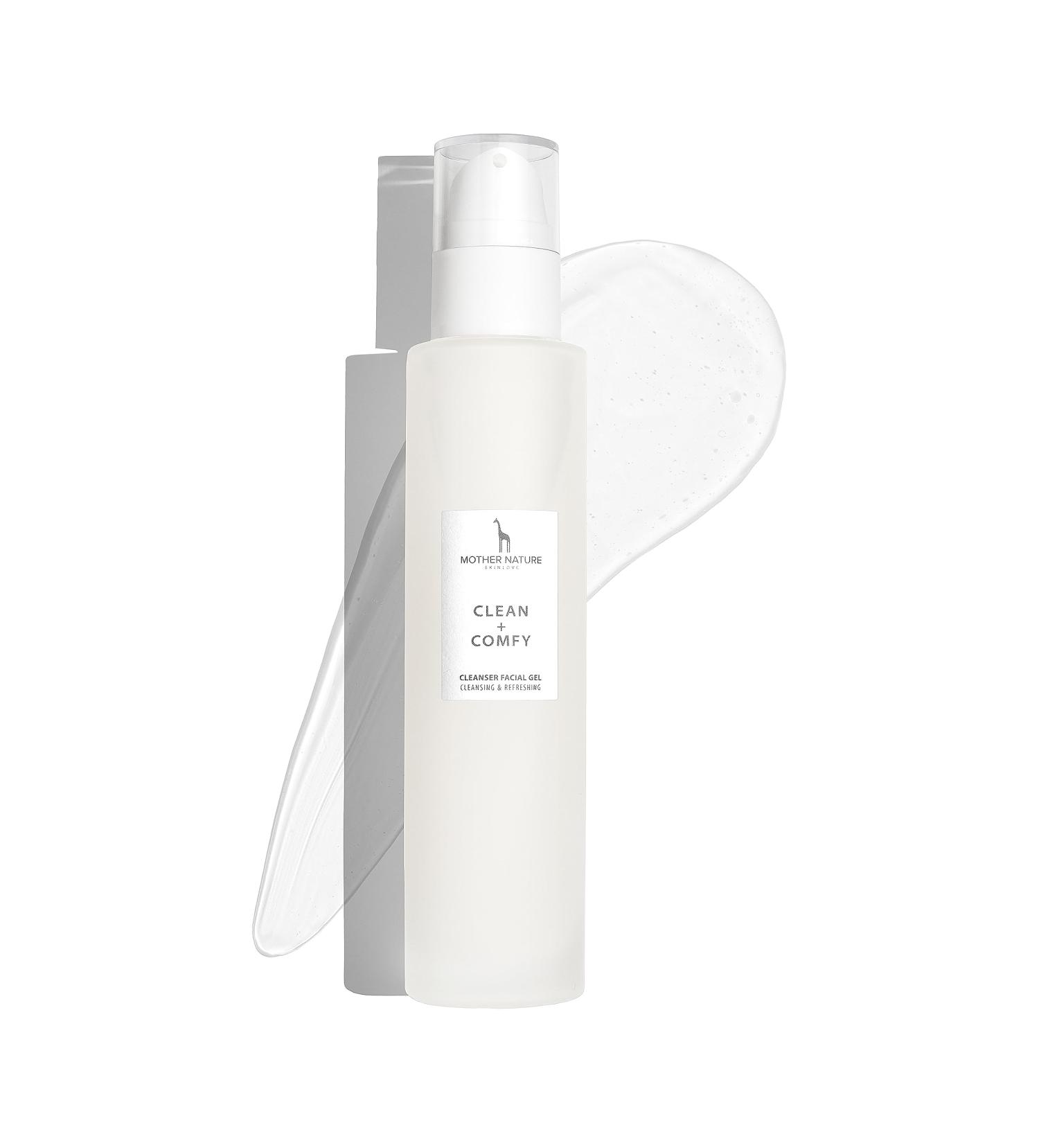 Washing Gel for Facial Cleaning with Salicylic Acid & Bio Aloe Vera | Natural Anti-Pimple Cleaner | 150ml Facial Care by Mother Nature - Buy Online on GoSupps.com