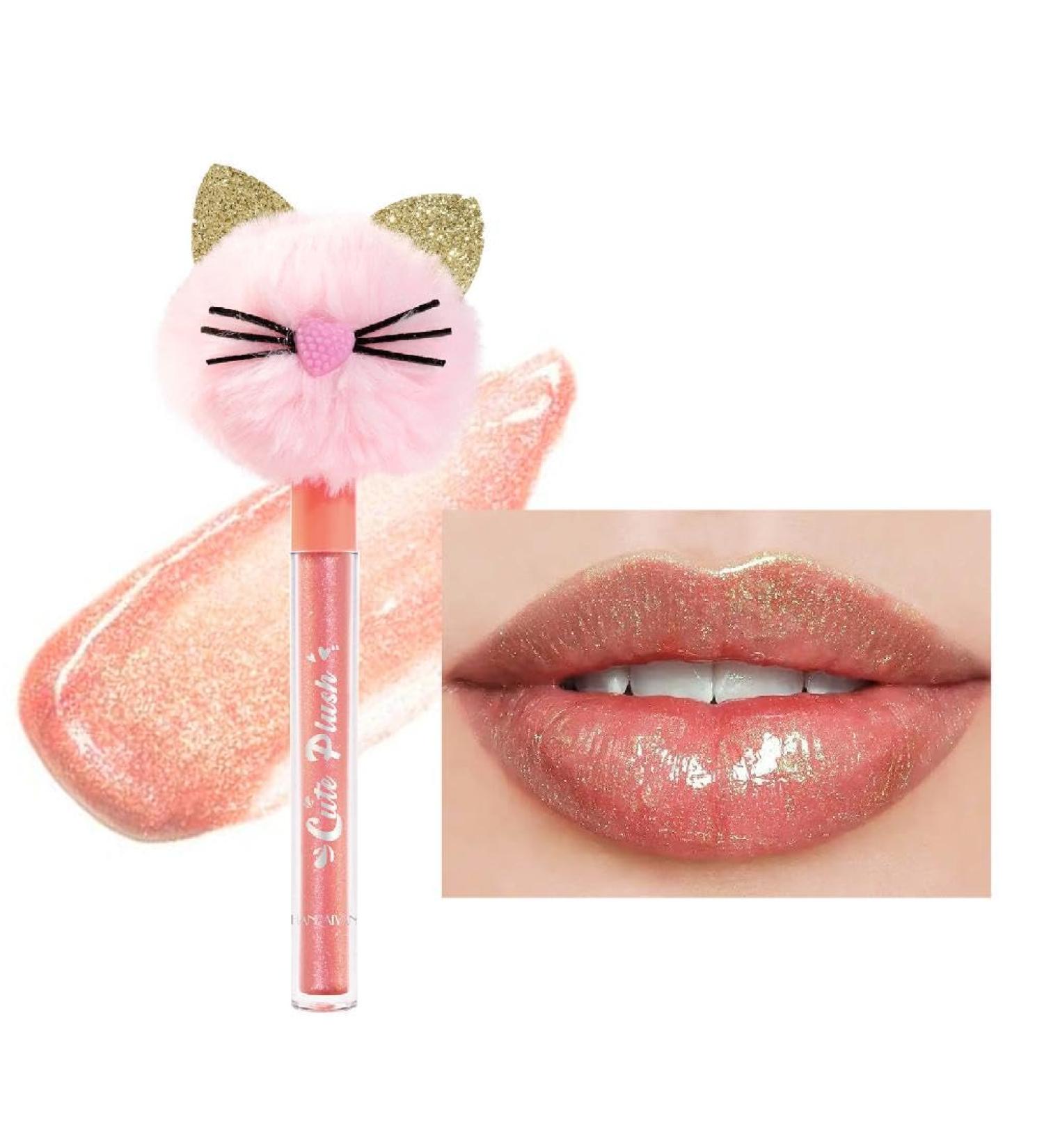 Waterproof Natural Shimmer Lipstick for Women Girl Cute Glitter Luminous Shiny Brightening Lip Balm Lip Gloss Lip Conditioning Oil Rejuvenating Serum - Buy Online on GoSupps.com