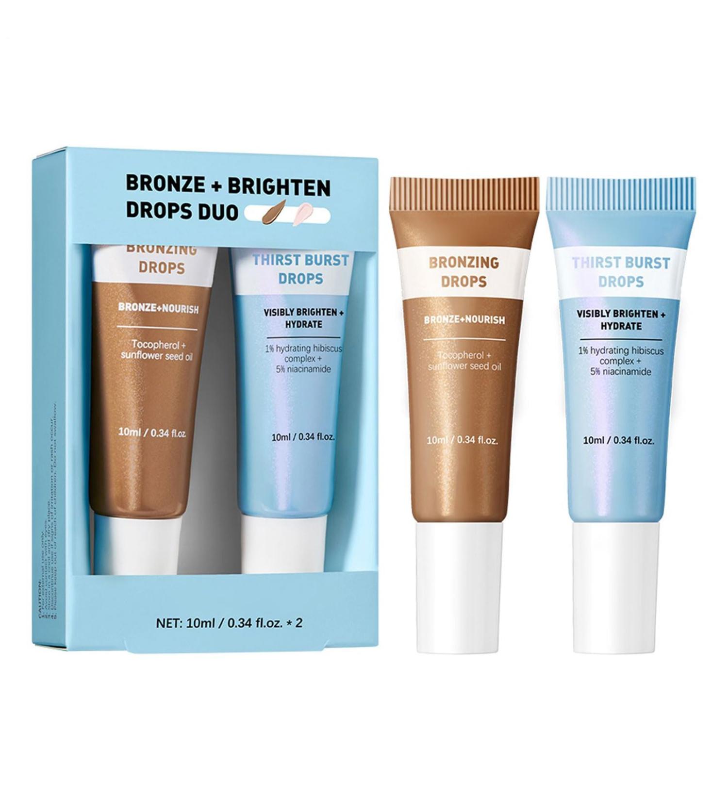  G n rique Bronzing Drops Glow Drops Set Of 2 Radiant Moisturizing Lotion Cream Tanning Gradual Highlighter For Face Legs Daily Home Salon Travel Makeup 10 ml - Buy Online on GoSupps.com