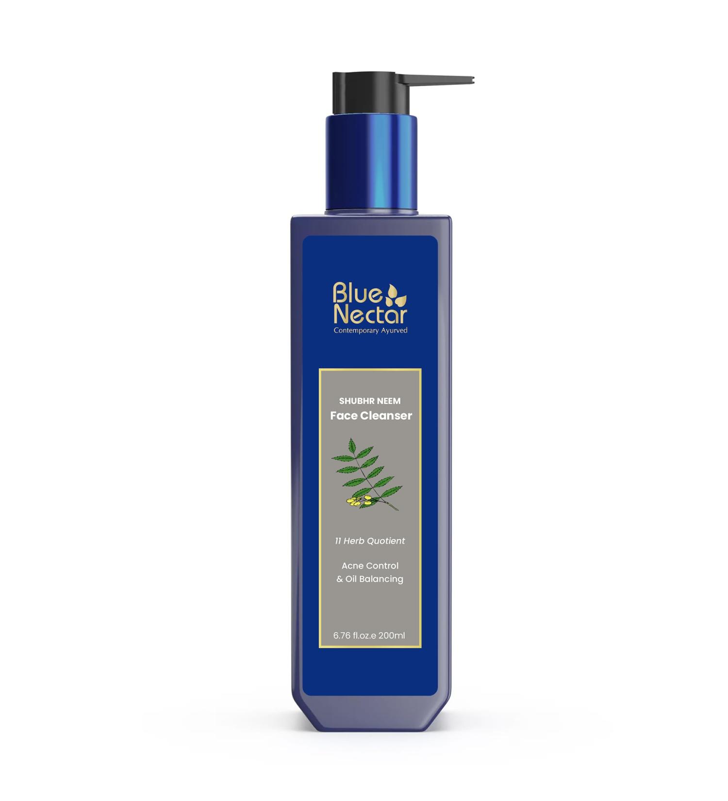 Blue Nectar Vitamin C Face Wash for Women and Men | Anti Acne Face Wash with Neem & Honey | Natural Cleanser for Face with Ayurvedic Herbs (11 Herbs 6.76 Fl oz) 6.76 Fl Oz (Pack of 1) - Buy Online on GoSupps.com