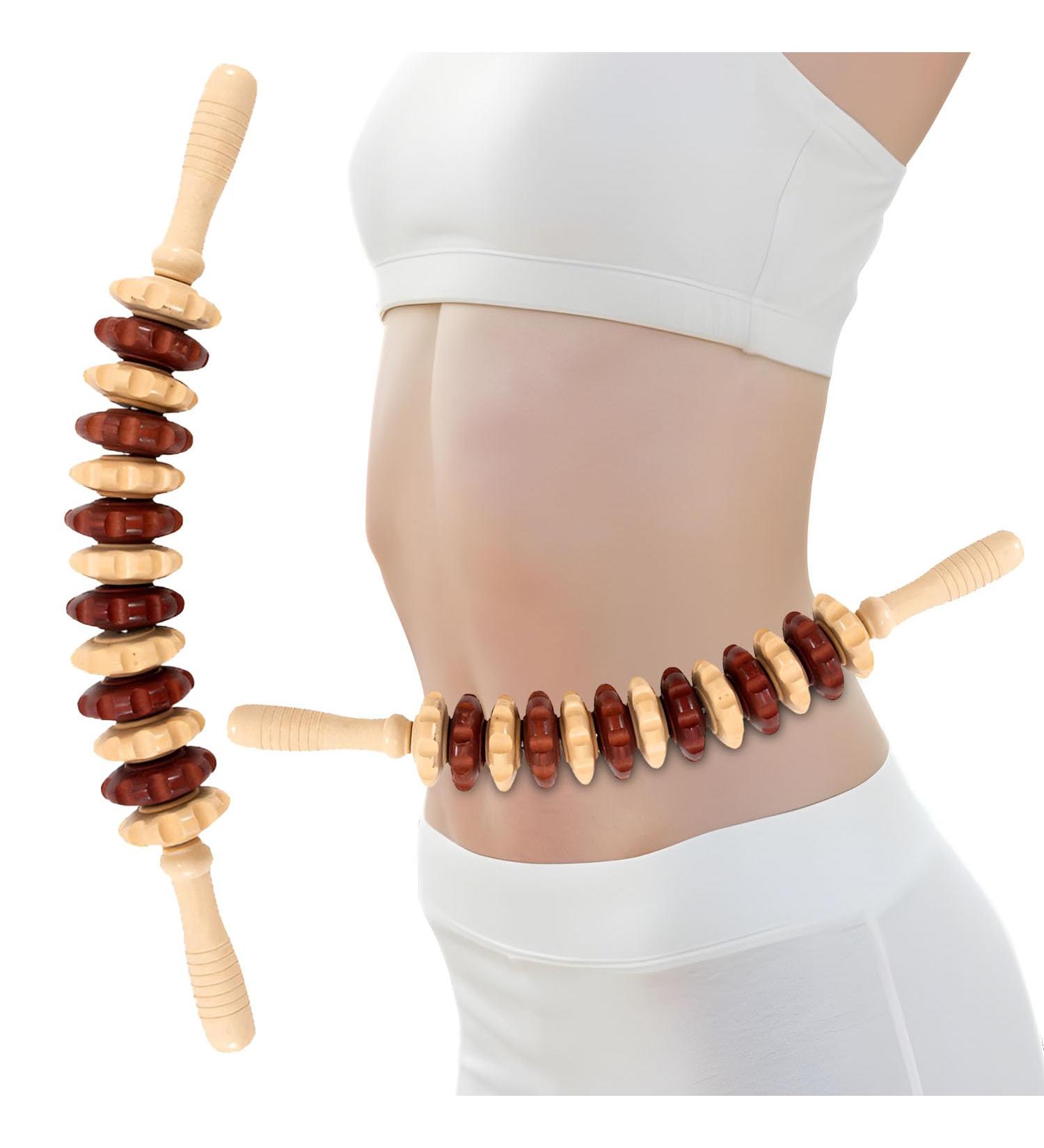 Premium AUSYIWI Wood Fascia Roller - Muscle Relaxation & Body Shaping for Neck Legs & Back - Buy Online on GoSupps.com