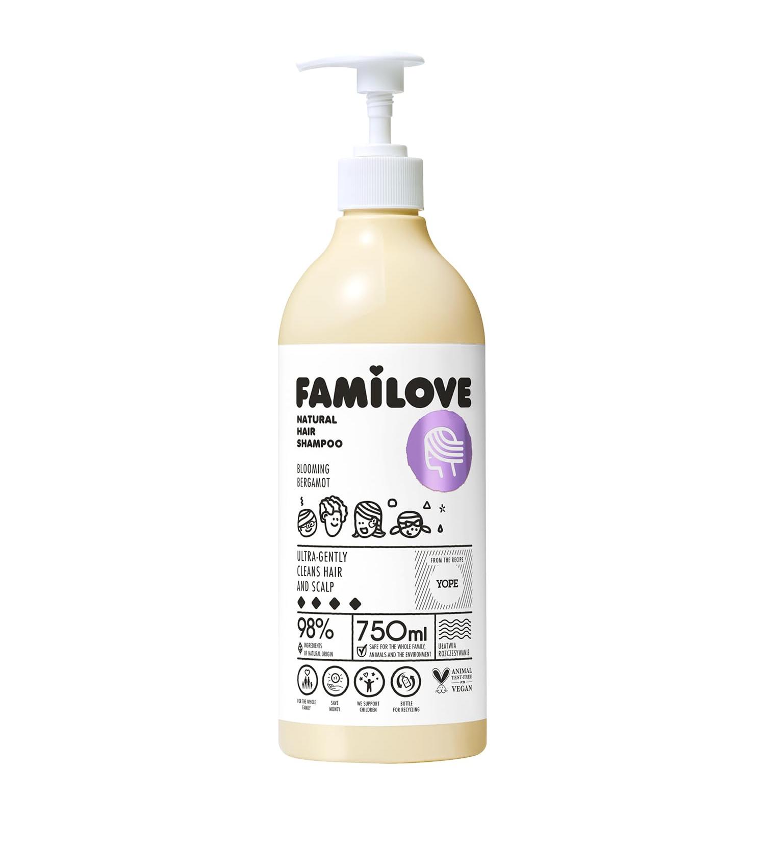 Yope YOPE Shampoo for all hair types | 98% natural ingredients | FAMILOVE 750ml