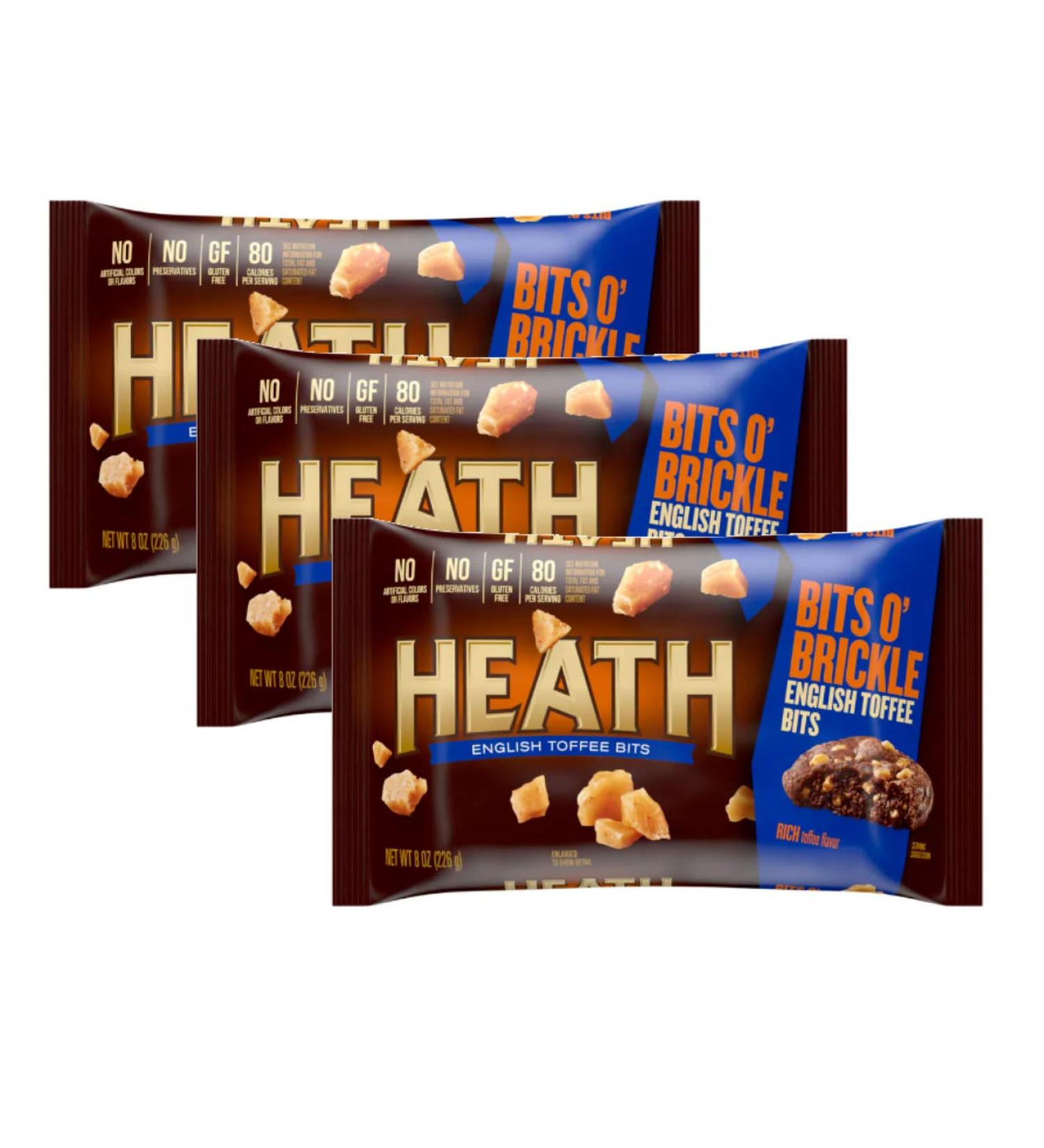 Heath Bits O' Brickle Gluten-Free Toffee Bits for Baking - 3 Pack (24 oz) - Buy Online on GoSupps.com