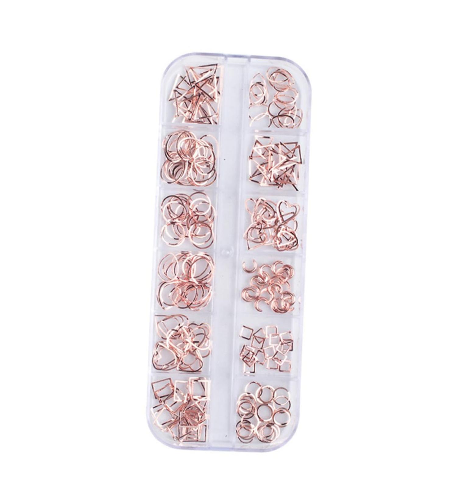 minkissy Nail Art Rivet 1 Box Manicure Tools Rose Gold Decorations Manicure Decoration Rivet 3d Nail DIY Nail Accessories Size 1 Picture 2 - Buy Online on GoSupps.com
