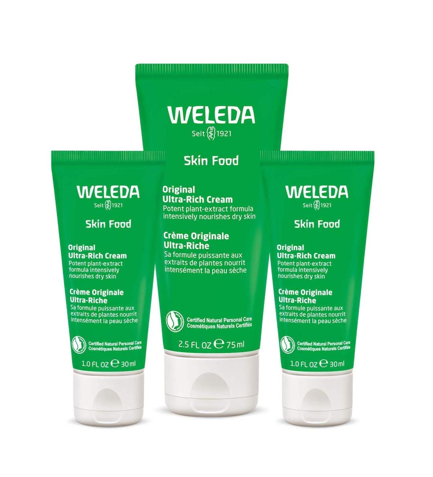 Weleda Skin Food Original Ultra-Rich Body Cream Trio - 3pc Set, 2.5oz & 2x1oz - Plant Rich Moisturizer with Chamomile and Calendula - Buy Online on GoSupps.com