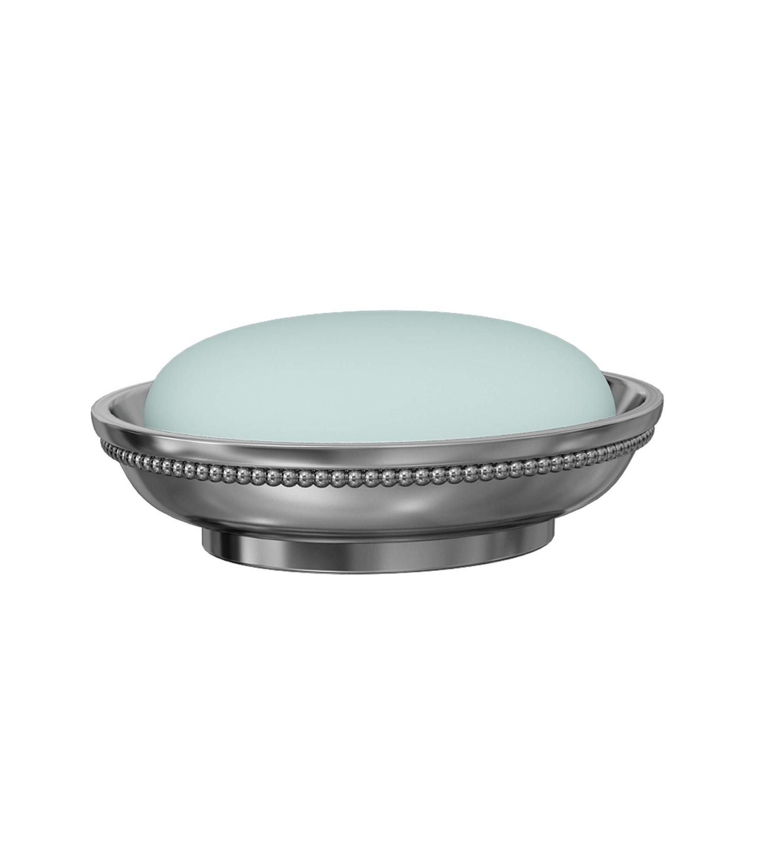 nu steel CHC3H 18/8 Stainless Steel Beaded Soap Dish Holder for Kitchen Bathroom Shower - Shiny Finish - Buy Online on GoSupps.com