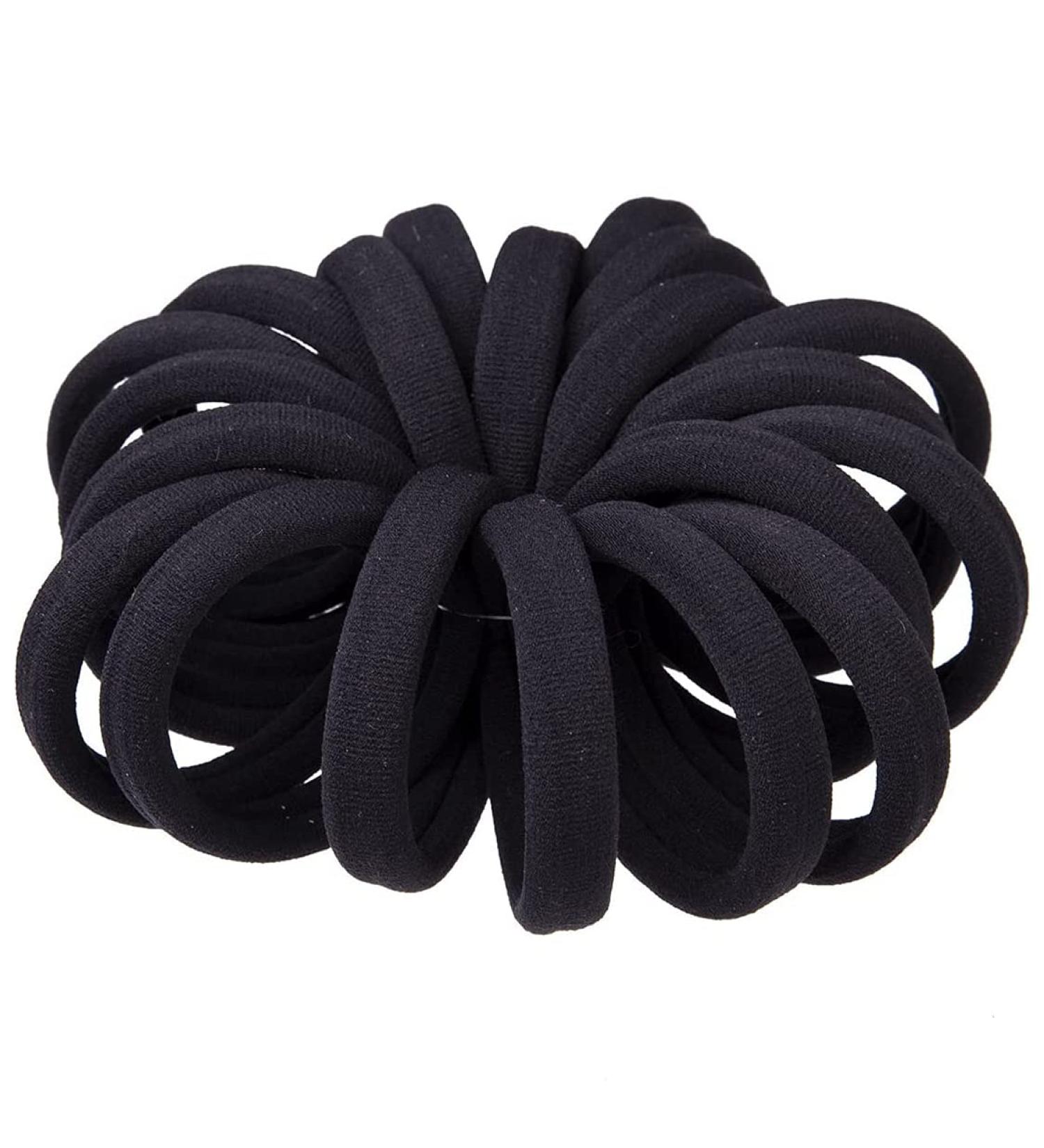 GUIJIALY (20 Thick Black Hair)-Elastic Hair Band No Elastic Cotton Elastic No Trace Ponytail Holder - Buy Online on GoSupps.com