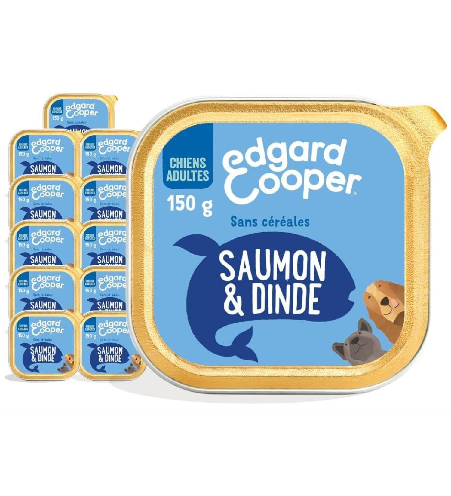 Edgard & Cooper Dog P t (Salmon & Turkey 150g x 11) Fresh Meat & Fish & Quality Protein Real Ingredients for Dogs Hypoallergenic No Added Sugars - Buy Online on GoSupps.com