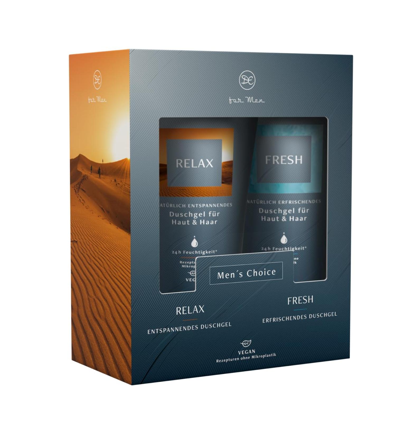  Dresdner Essenz Dresdner Essenz Men's Choice Gift Set - Fresh and Relaxing Shower Gel - Gift Set for Men - Vegan - 2 x 200 ml - Buy Online on GoSupps.com