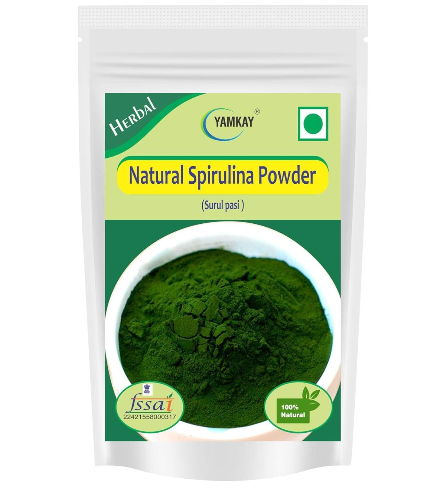 YAMKAY Natural Spirulina Powder (300 GM) - Buy Online on GoSupps.com