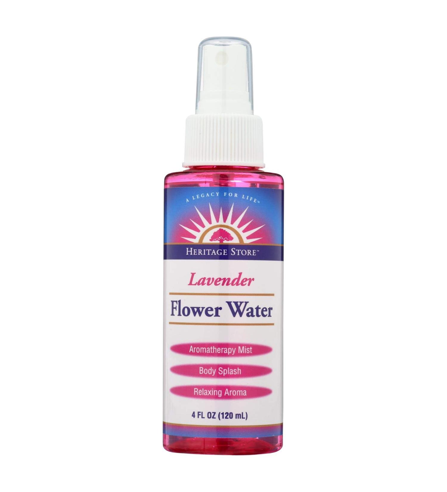 HERITAGE PRODUCTS Flower Water Lavender w/Atomizer 4 OZ