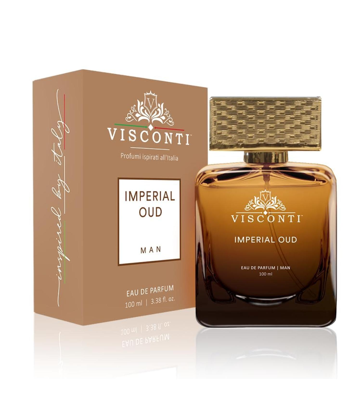 Visconties Imperial OUD Perfume For Men Eau De Parfum Long Lasting Fragrance With Agarwood Oud Patchouli & Saffron Oriental Scent and Anti-Stain Premium Luxury Perfume 3.38 fl Oz. - Buy Online on GoSupps.com
