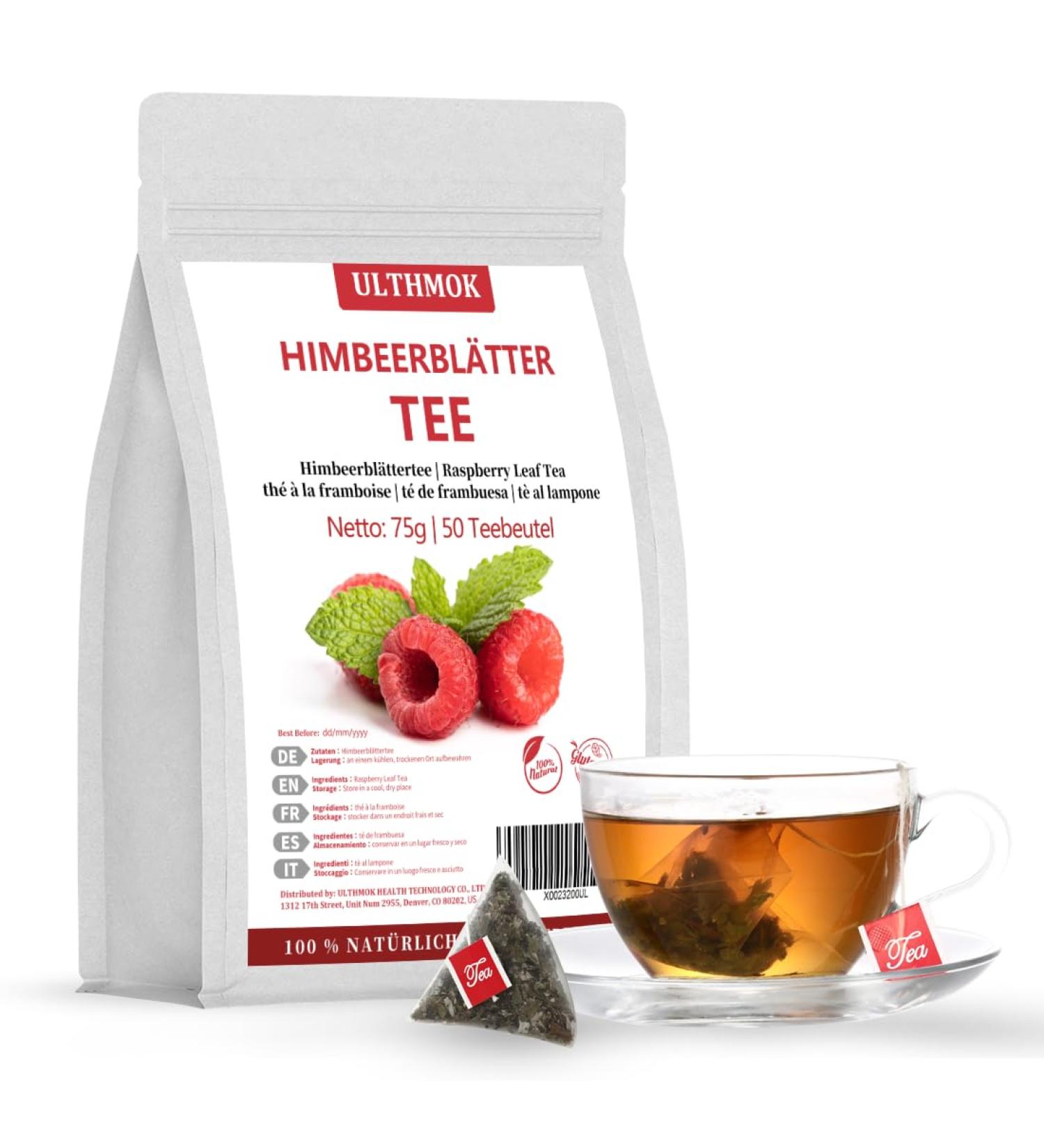  ULTHMOK ULTHMOK Raspberry Leaf Tea - 50 sachets - Pregnancy and Childbirth Preparation - Raspberry Tea 10 - Buy Online on GoSupps.com