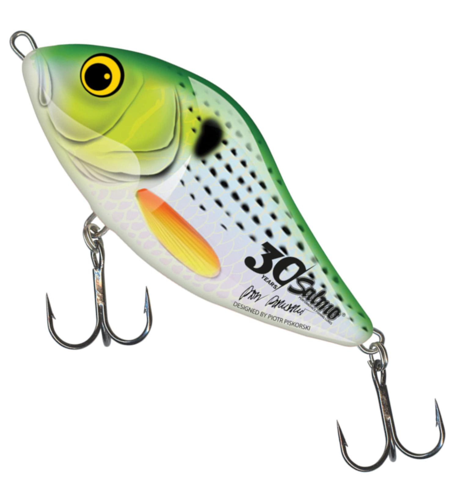 Salmo Wobbler Slider Rr 12cm / 70g / sinking / 2.0-1.0m Holo Green Striper