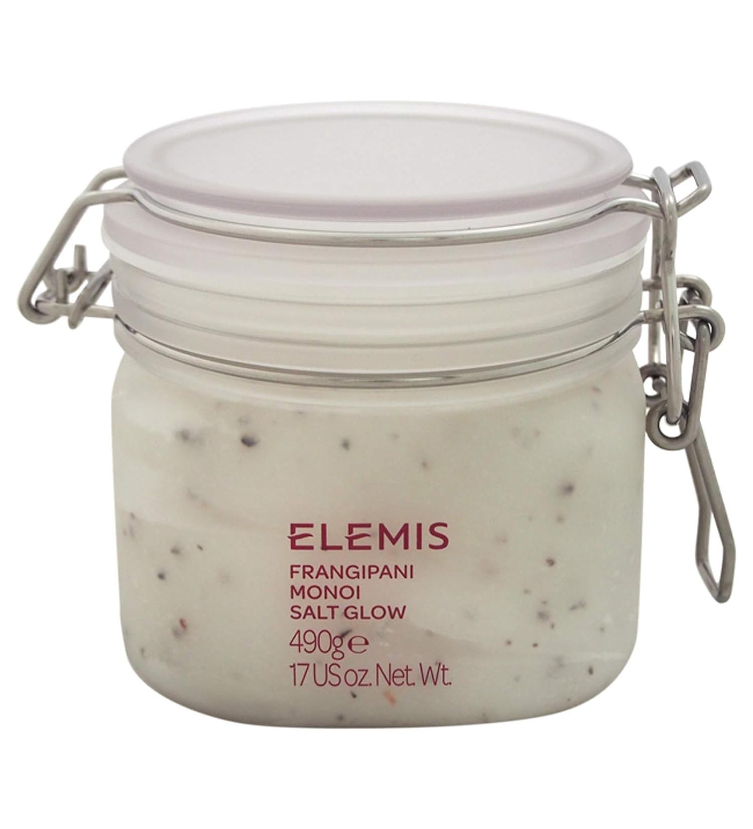 Elemis Frangipani Monoi Salt Body Scrub smoothing peeling smoothes and hydrates light fragrance rich in minerals deep cleansing 490 ml - Buy Online on GoSupps.com