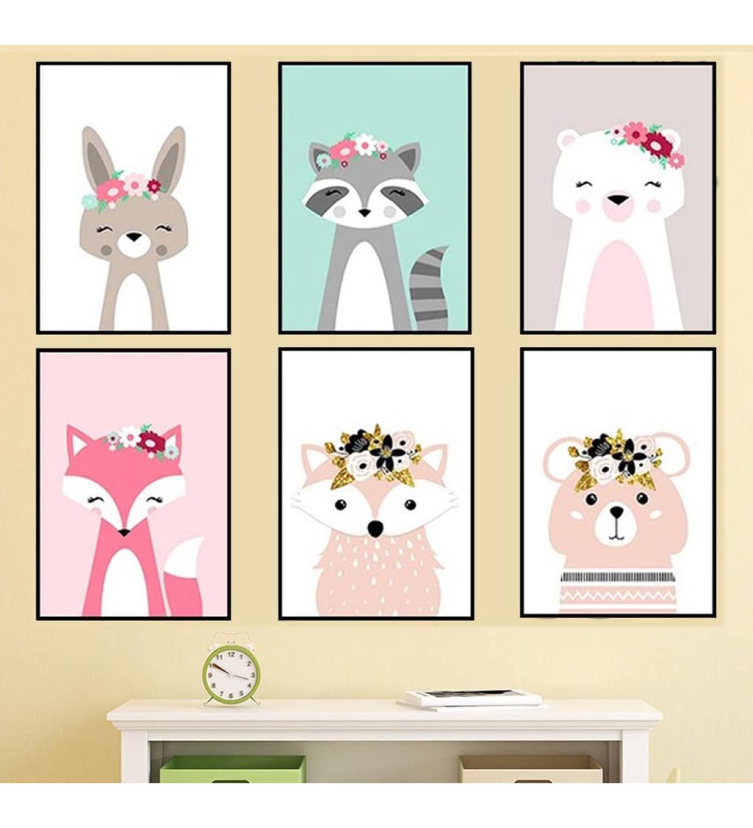 Lulupila Forest Animals Decorative Poster Set for Children's Room - Set of 6 V25 - Buy Online on GoSupps.com