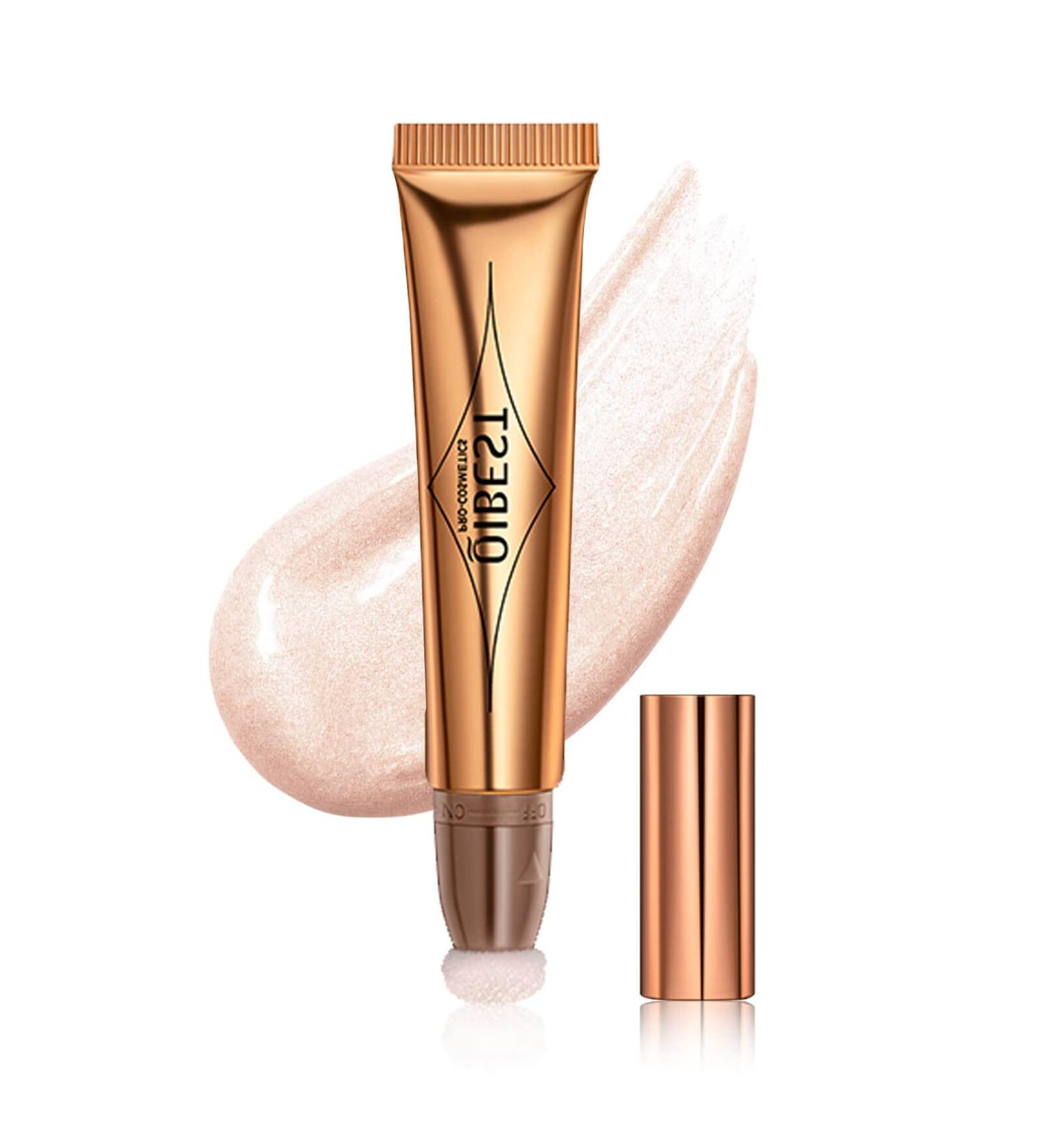 MEICOLY Liquid Highlighter Wand - Lightweight Pearl White Cream Illuminator with Cushion Applicator for Radiant Makeup - Buy Online on GoSupps.com