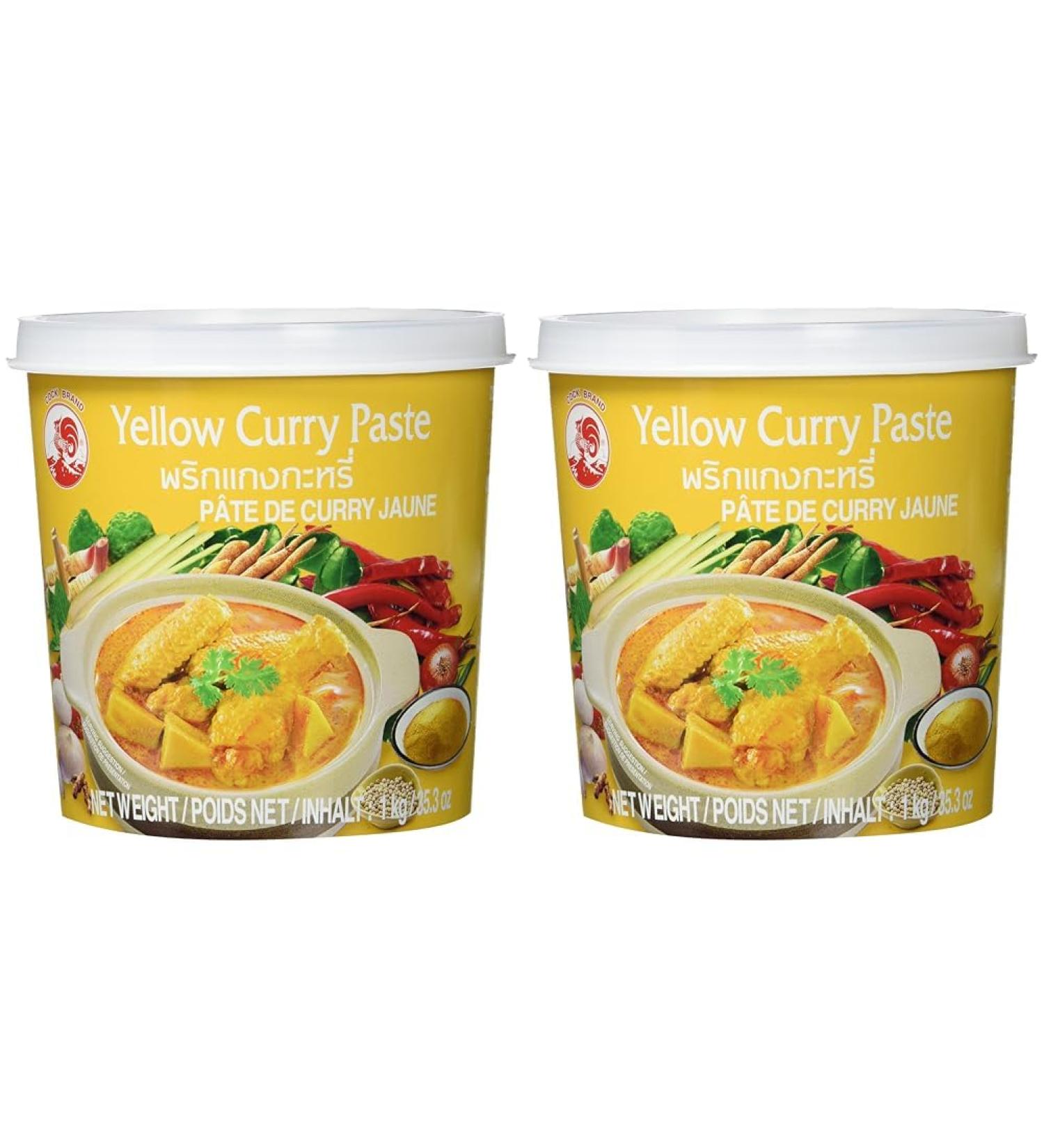 Buy COCK Yellow Curry Paste - 2 Pack (1 kg) | Authentic Thai Flavor for International Shipping - Buy Online on GoSupps.com