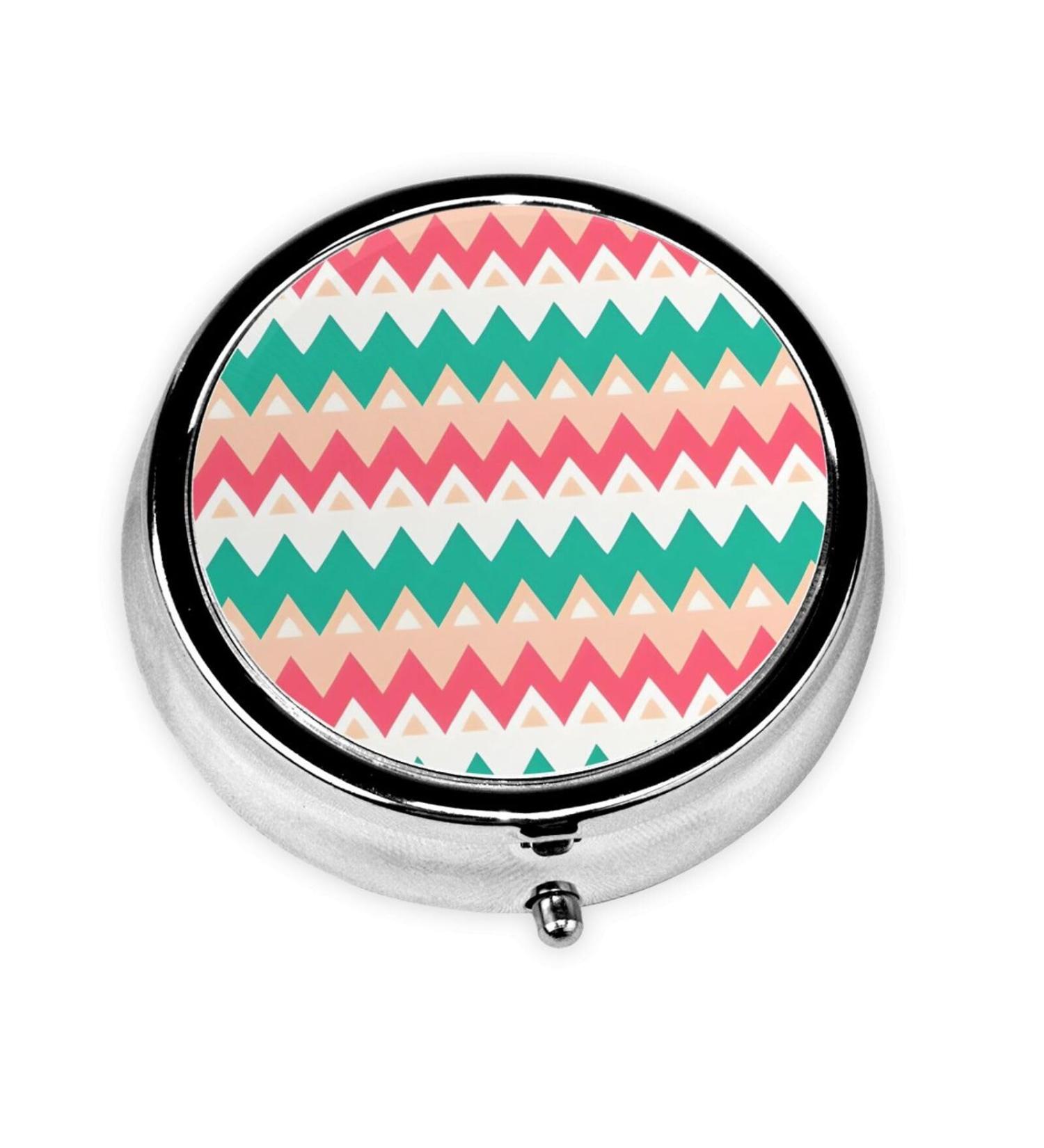 Colour Curve Ripple Chartround Pill Box | 3 Compartment Portable Travel Organizer for Pills - Ideal for Traveling - Buy Online on GoSupps.com