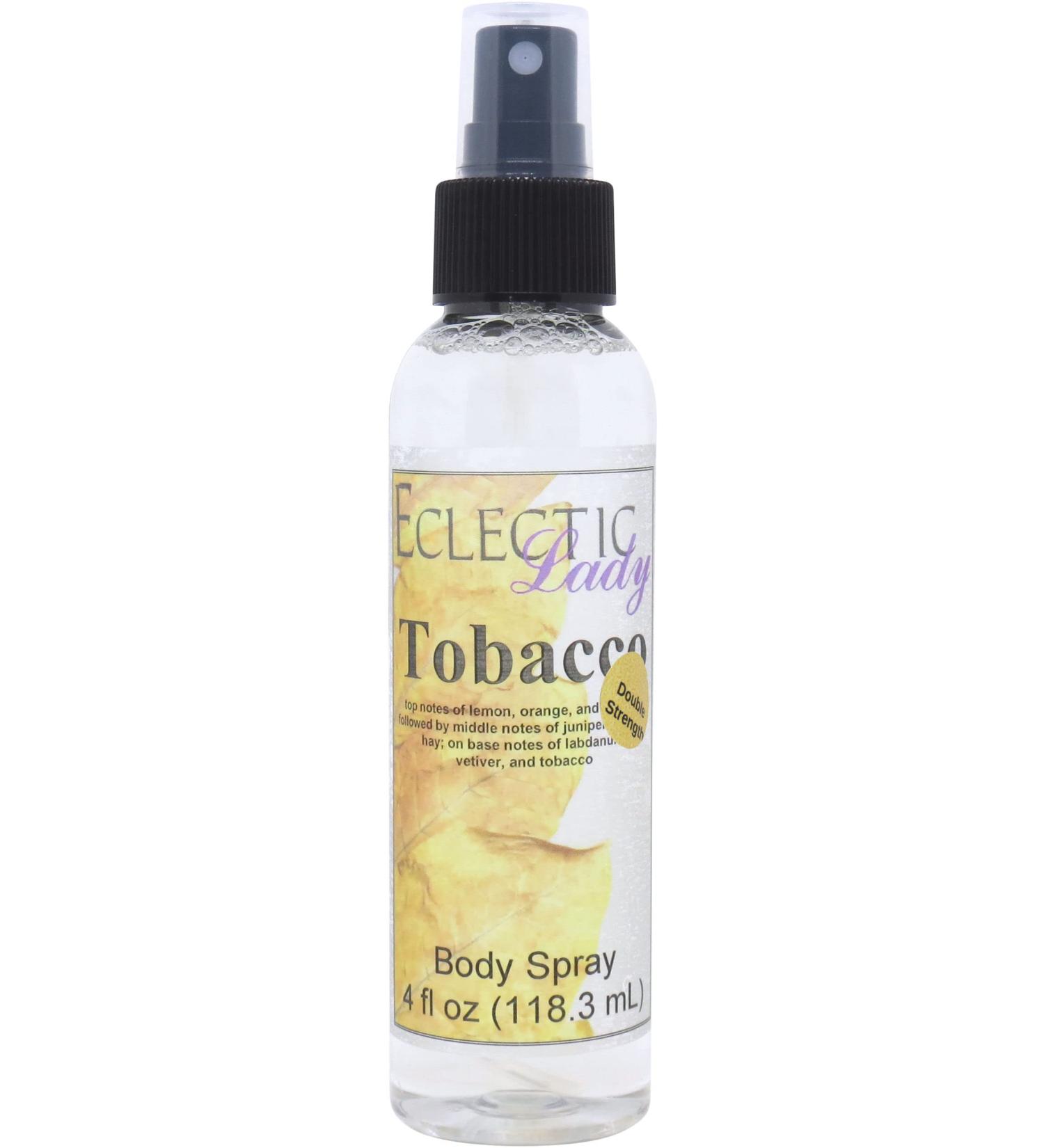 Tobacco Body Spray (Double Strength) 4 ounces Body Mist for Women with Clean Light & Gentle Fragrance Long Lasting Perfume with Comforting Scent for Men & Women Cologne with Soft Subtle Aroma 4 Fluid Ounces (Double Strength) - Buy Online on GoSupps.com