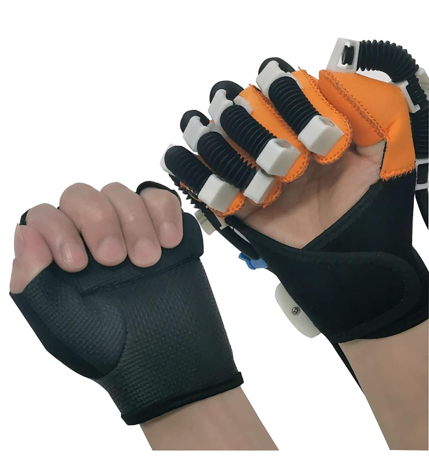 ZZBB Rehabilitation Gloves Stroke Hand Splint Rehabilitation Robot Gloves Rehabilitation Training Equipment Troke Hemiplegia Finger Wrist Training Equipment Left Large
