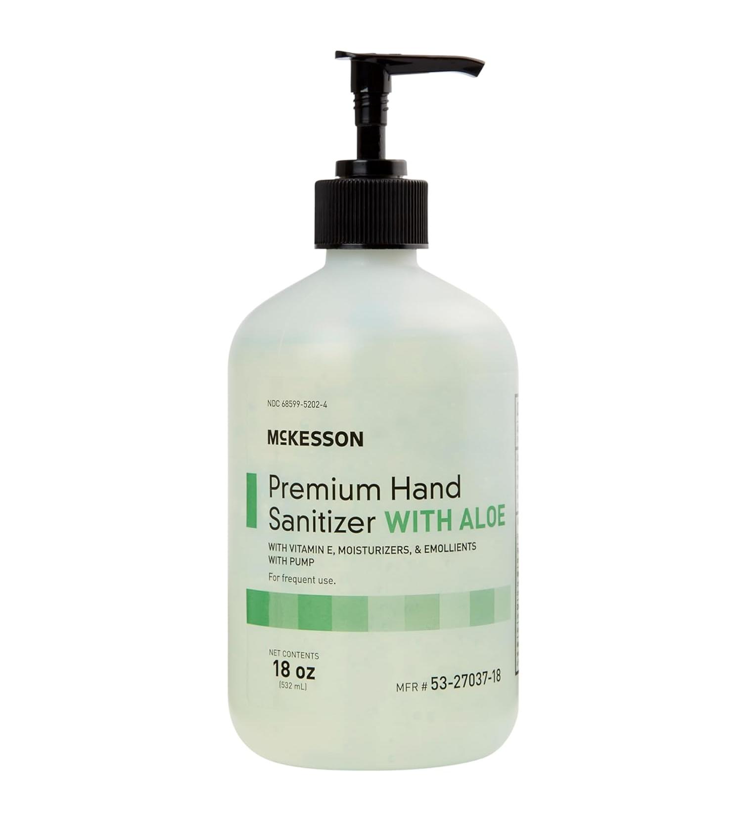 McKesson Premium Hand Sanitizer with Aloe 18 oz. Ethanol Pump Bottle - 1 Each - Buy Online on GoSupps.com