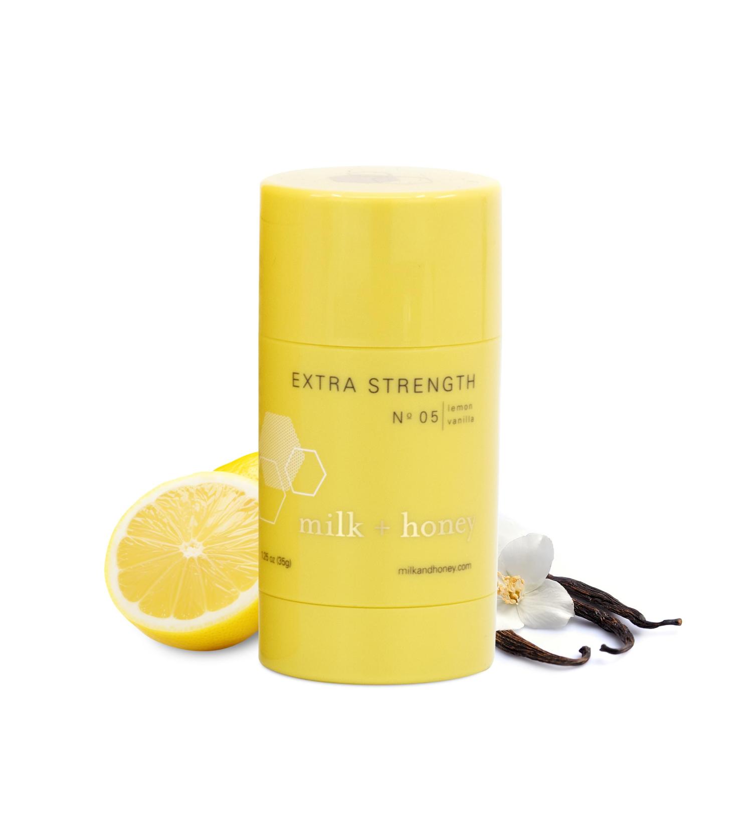 milk + honey Extra Strength Deodorant No. 05 Aluminum Free Deodorant for Women and Men Natural Deodorant Gentle on the Skin Lemon and Vanilla scent Extra Strength / Lemon Vanilla - Buy Online on GoSupps.com