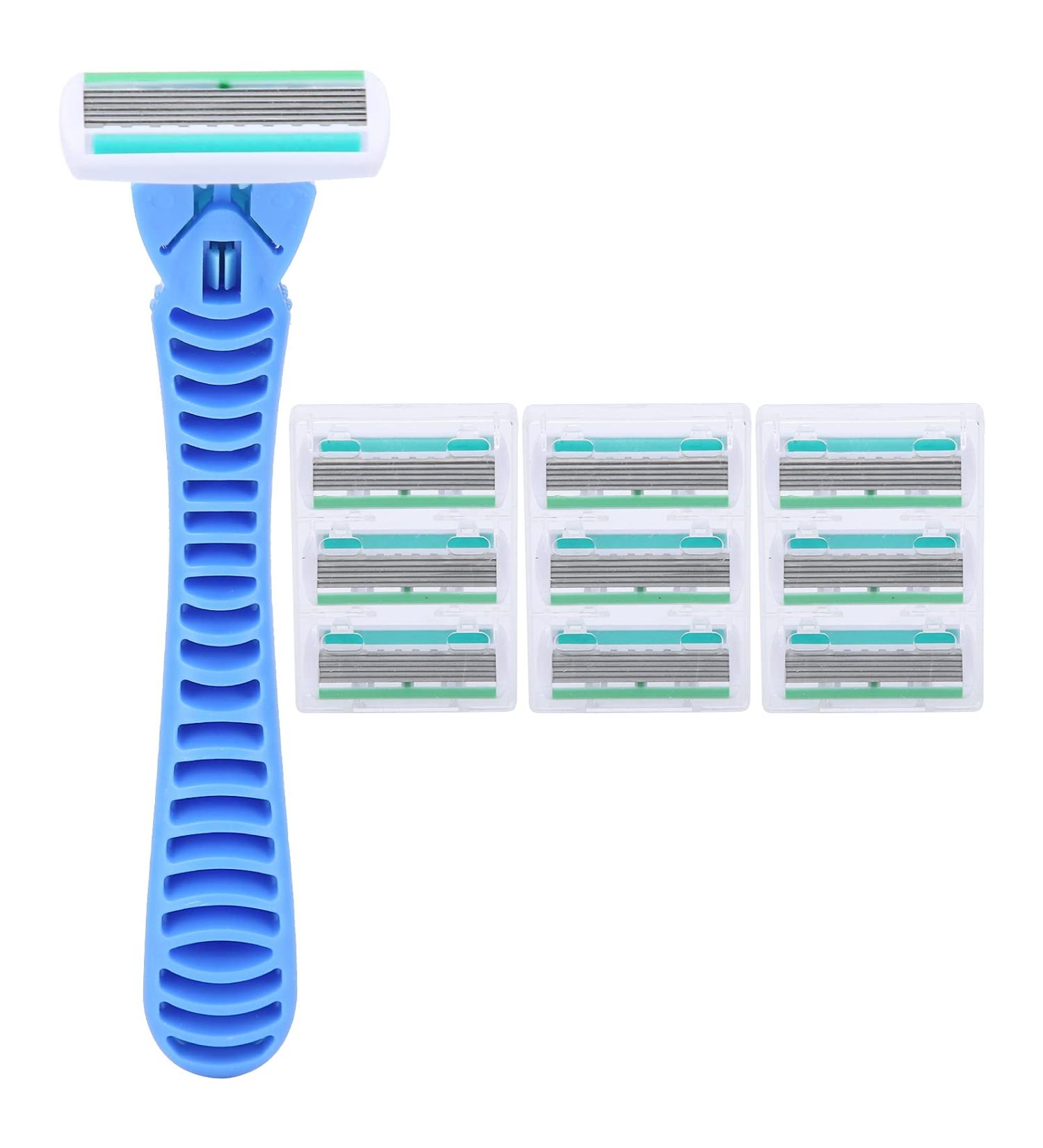 Easy Trim Razor Set - 10 Manual Hair Removal Razors with 6-Layer Cutter Heads for Smooth Shaving | International Shipping Available - Buy Online on GoSupps.com