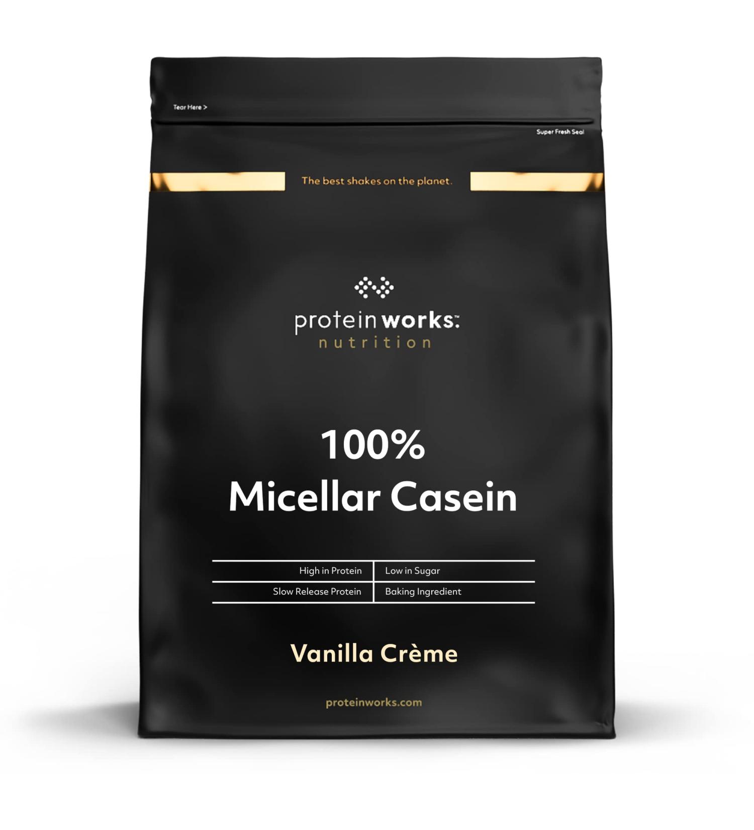 THE PROTEIN WORKS 100% Micellar Casein Protein Powder | Slow Release Protein Shake | Amino Acids | Promotes Recovery | Vanilla Cream | 2kg - Buy Online on GoSupps.com