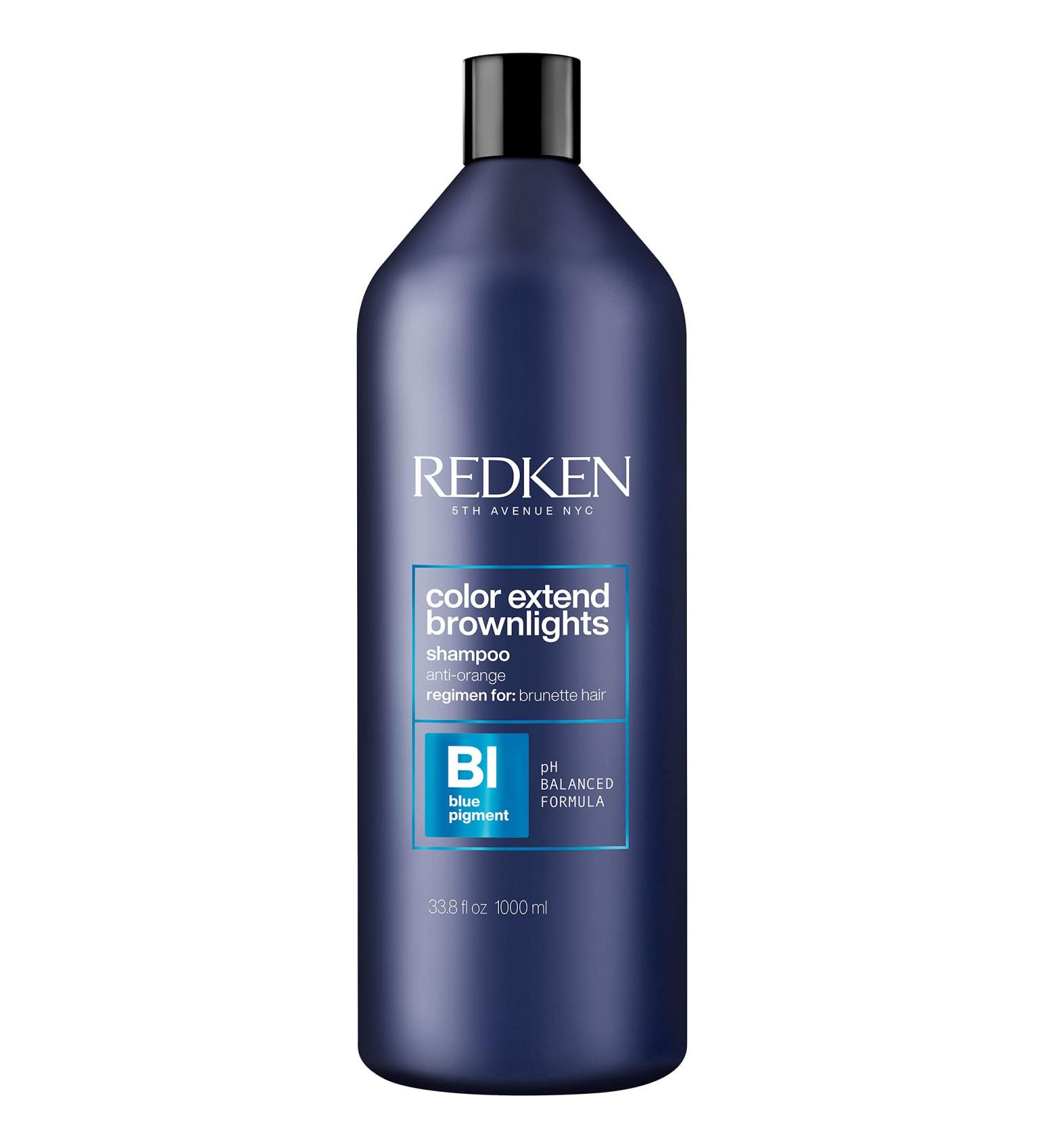 Redken Color Extend Brownlights Blue Toning Shampoo 33.8 Fl Oz - For Brunettes, Natural & Color-Treated Hair - Neutralizes Brass, Sulfate-Free - Buy Online on GoSupps.com