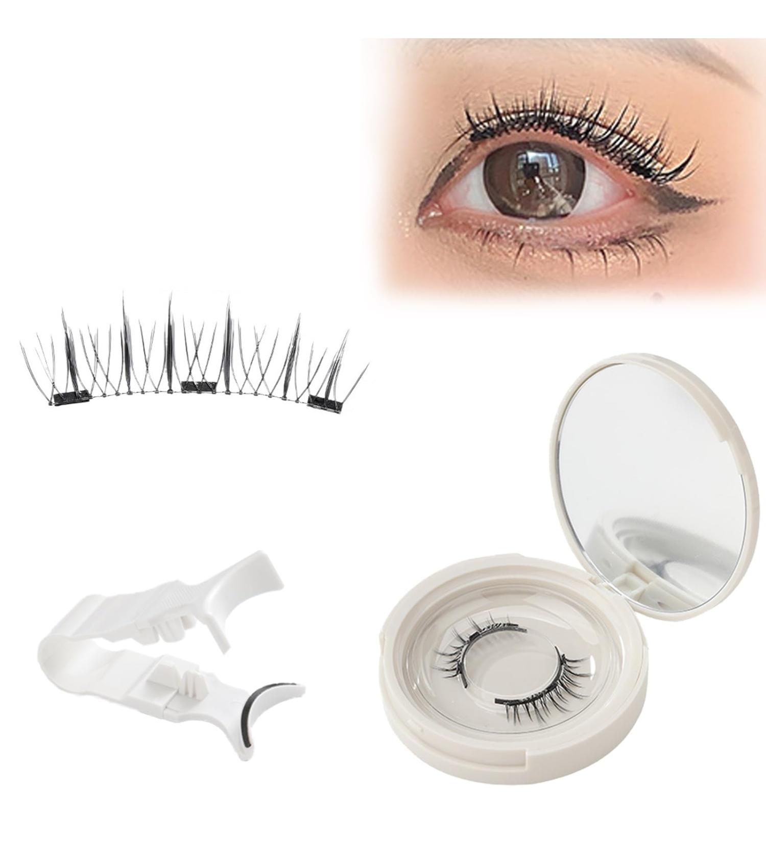 Elaracraft Magnetic Eyelashes Glowze Magnetic Eyelashes Double Sided Magnetic Eyelashes Elaracraft Magnetic Lashes Magnetic Eyelashes with Applicator(B10) - Buy Online on GoSupps.com