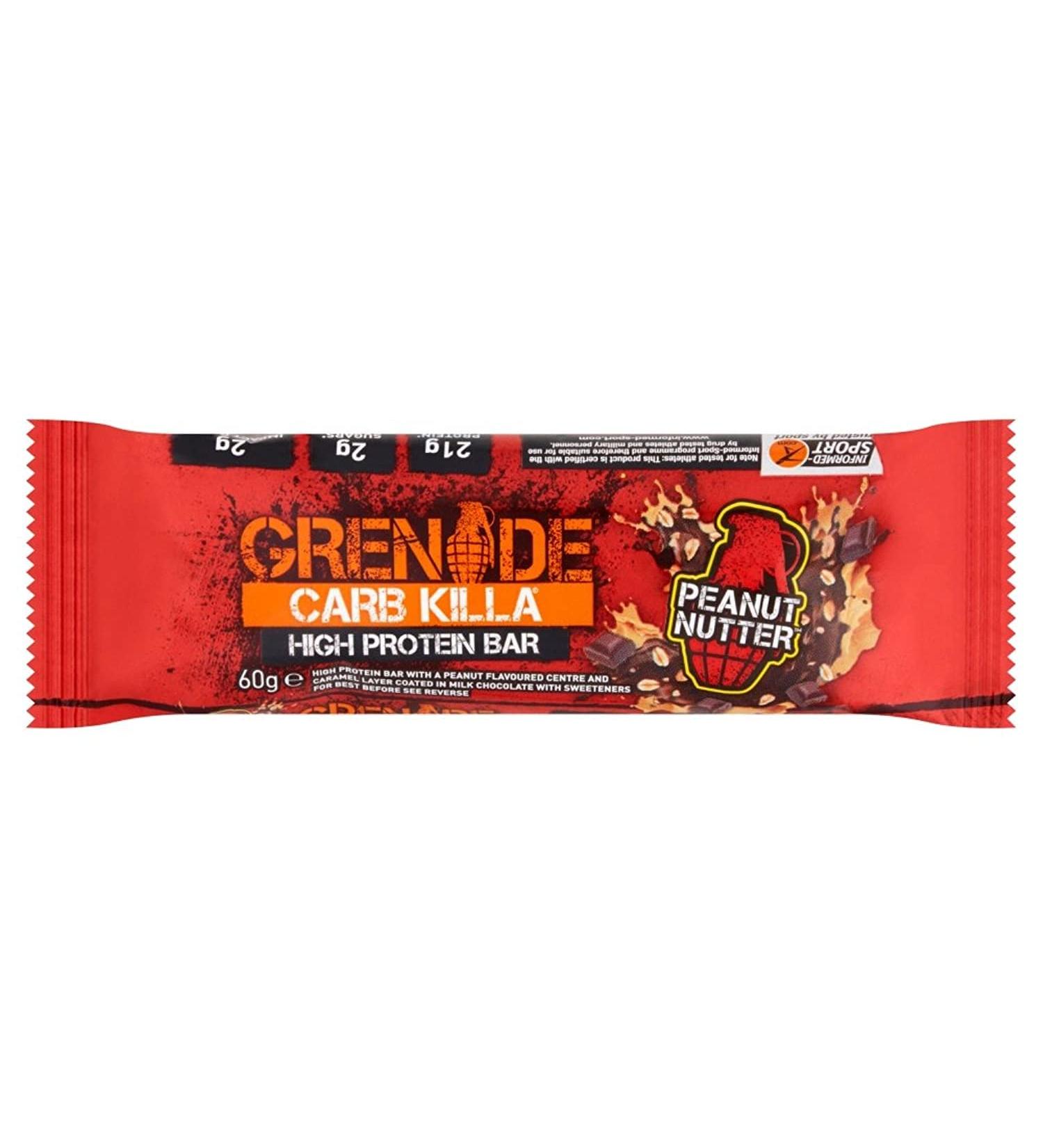 Grenade Carb Killa Peanut Nutter High Protein Bar 60g - Delicious Snack for Fitness Enthusiasts - Buy Online on GoSupps.com